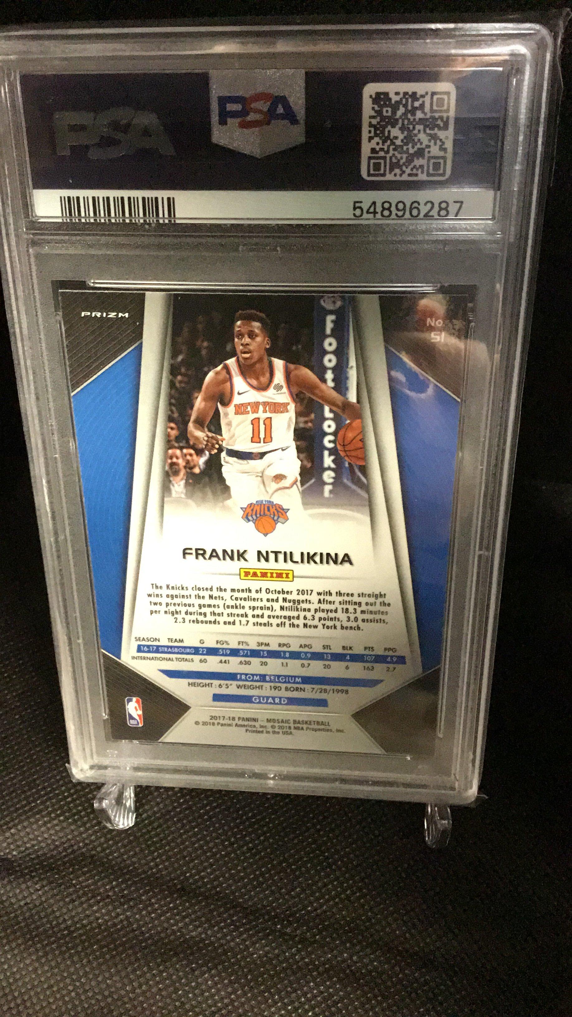 2017 Panini Prizm Mosaic 51 Frank Ntilikina PSA 8