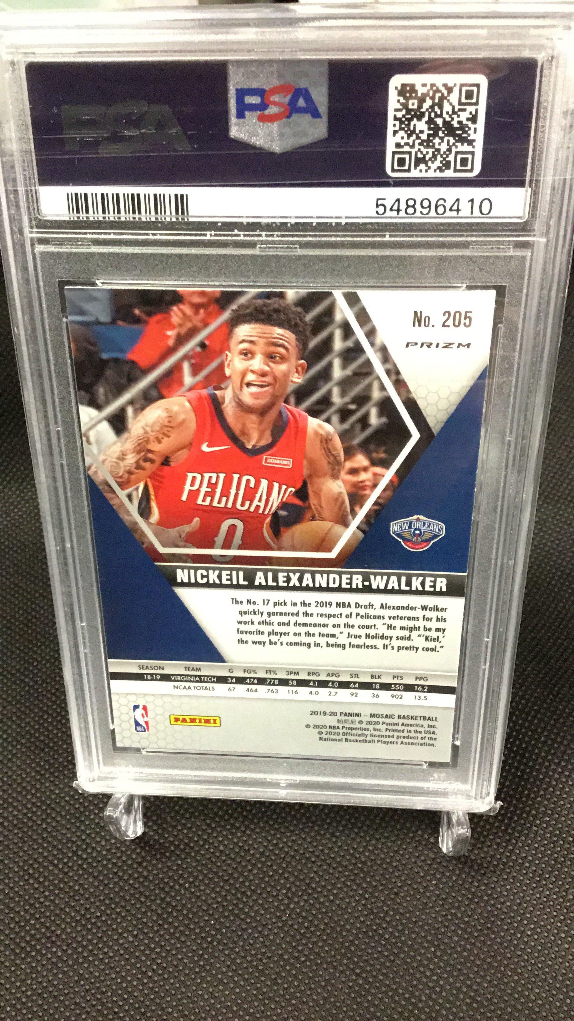 2019 Panini Mosaic 205 Nickeil Alexander-walker Reactive Blue PSA 9