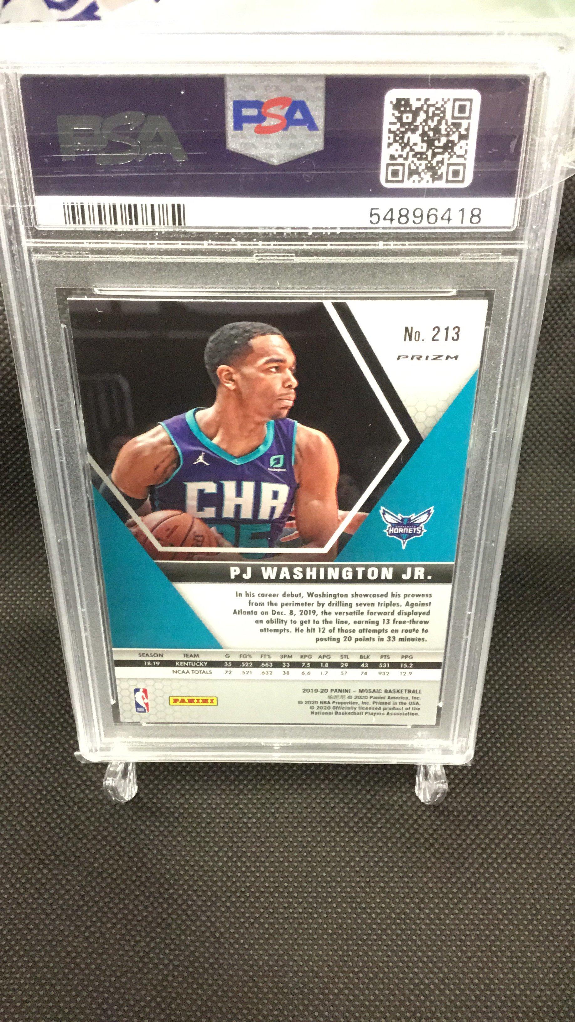 2019 Panini Mosaic 213 Pj Washington Jr. Mosaic PSA 9