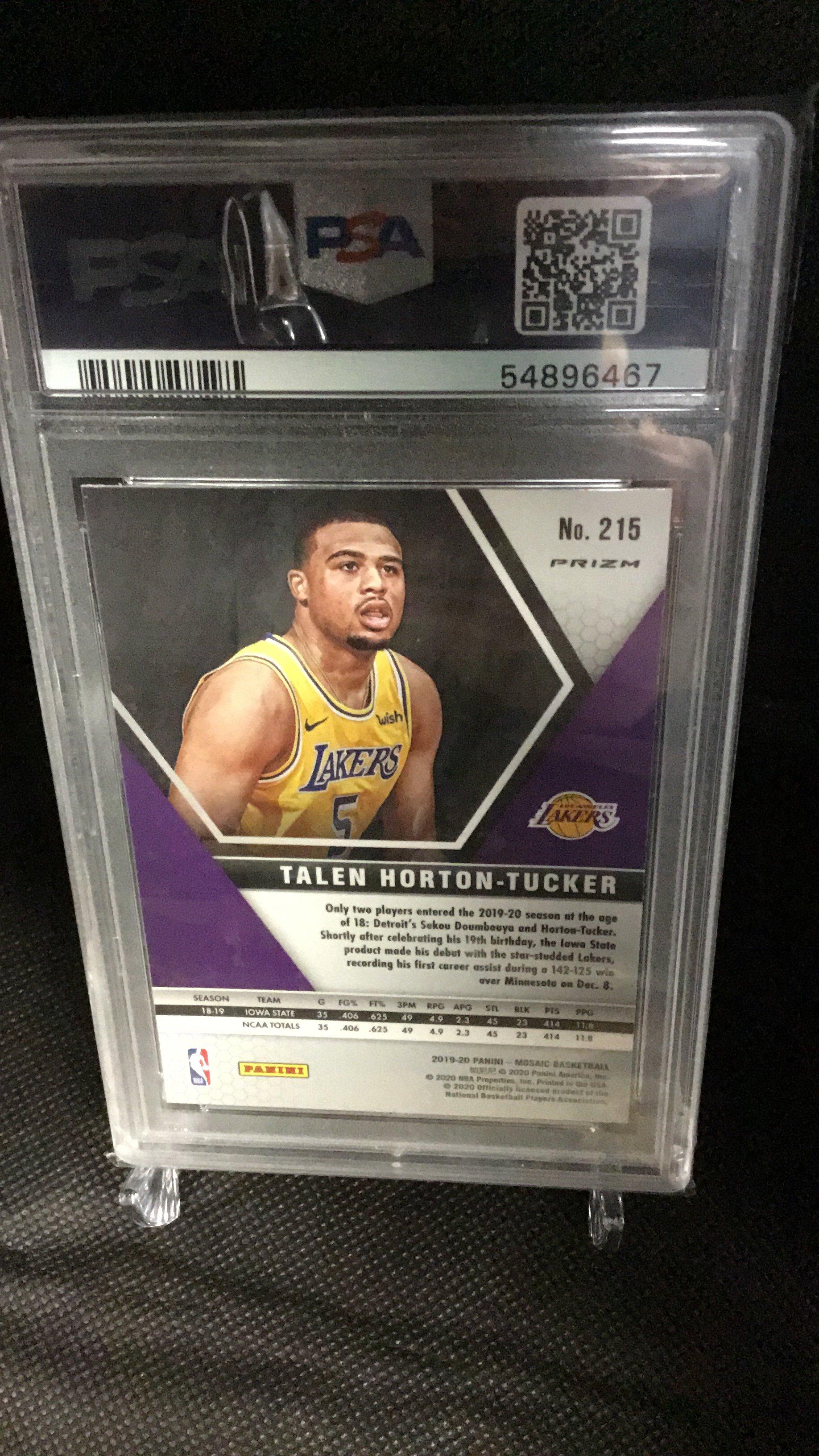 2019 Panini Mosaic 215 Talen Horton-tucker Reactive Blue PSA 8