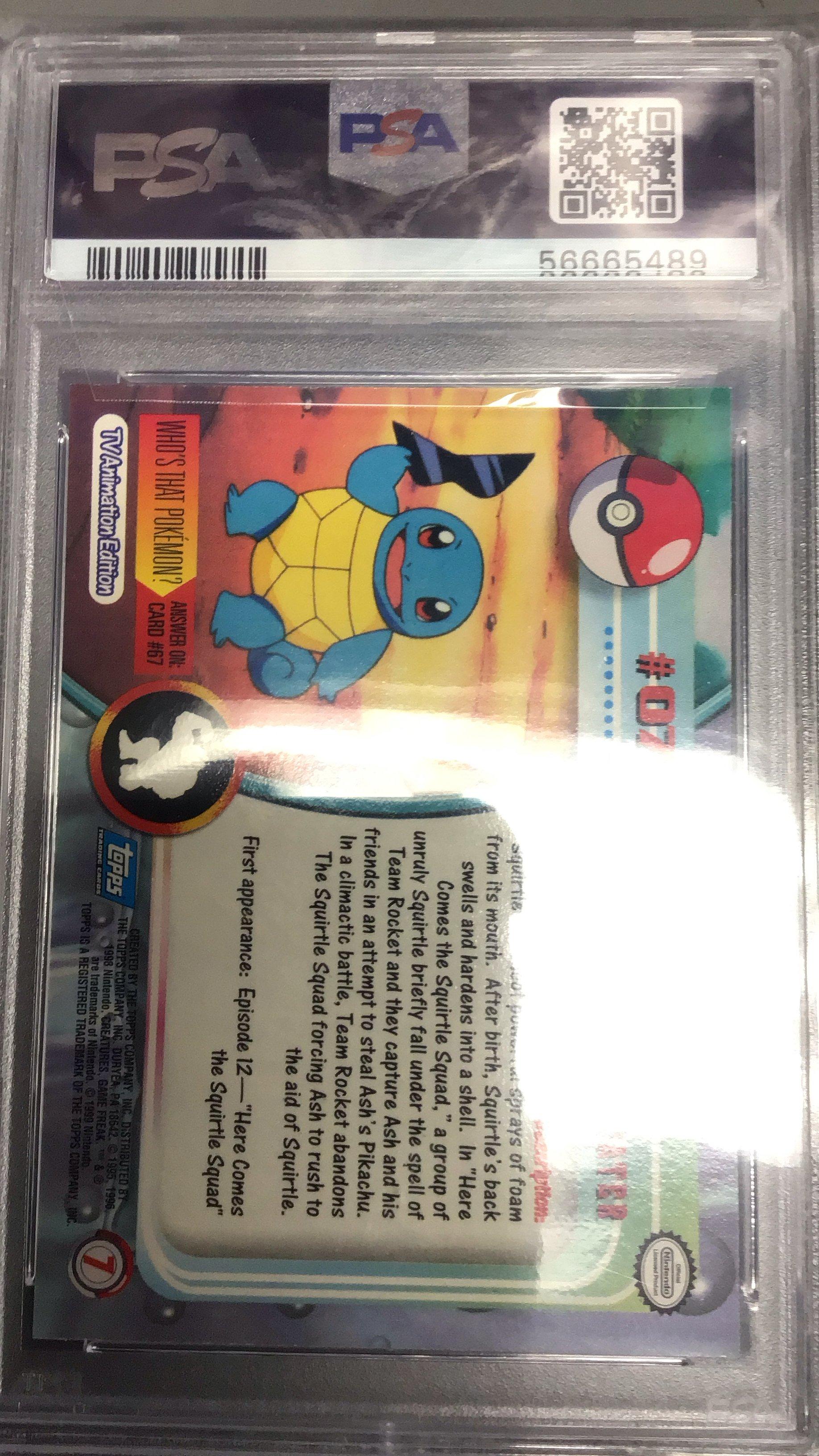 1999 Topps Pokemon Tv 7 Squirtle PSA