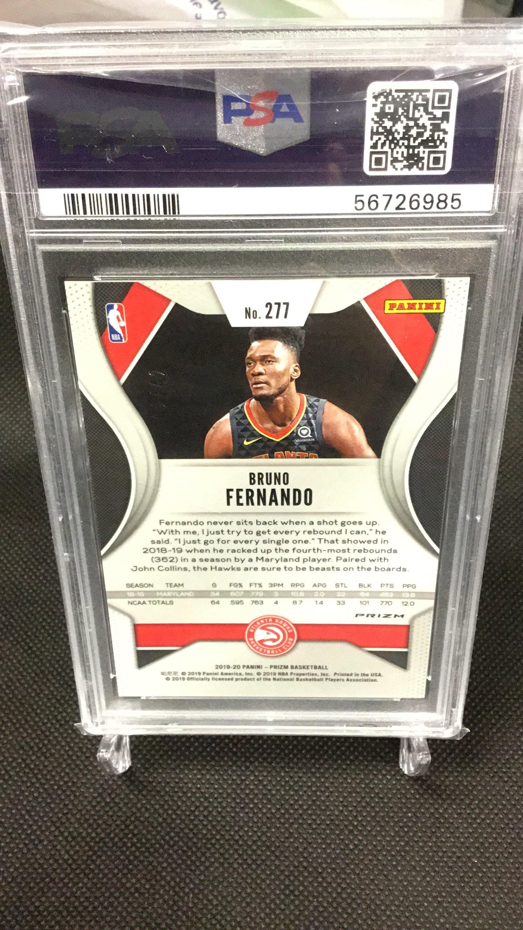 2019 Panini Prizm 277 Bruno Fernando Pink Pulsar PSA 9