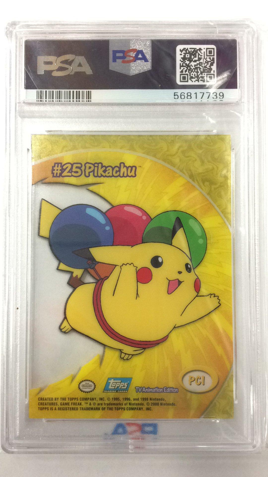 2000 Topps Pokemon Tv Animation Clear Cards Pc1 Pikachu PSA 9 Graded Card |  GameStop