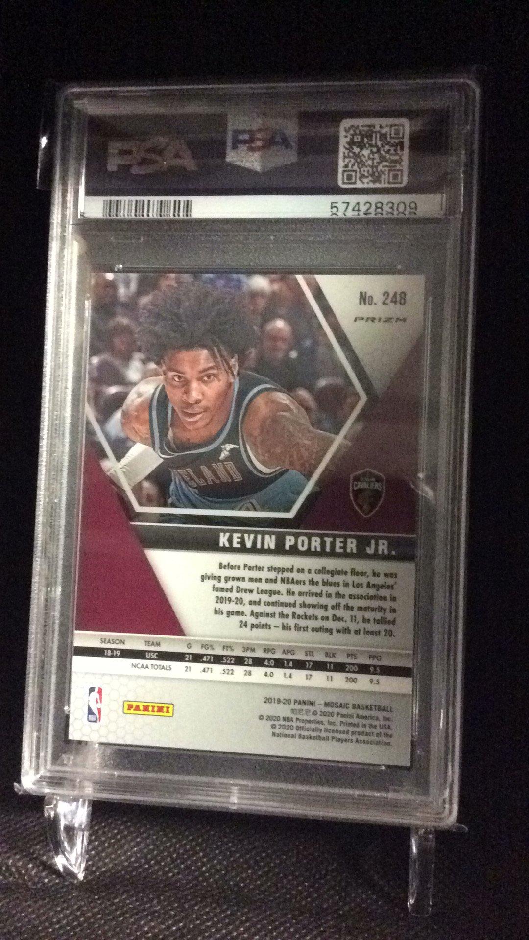 2019 Panini Mosaic 248 Kevin Porter Jr. Silver Prizm PSA 9