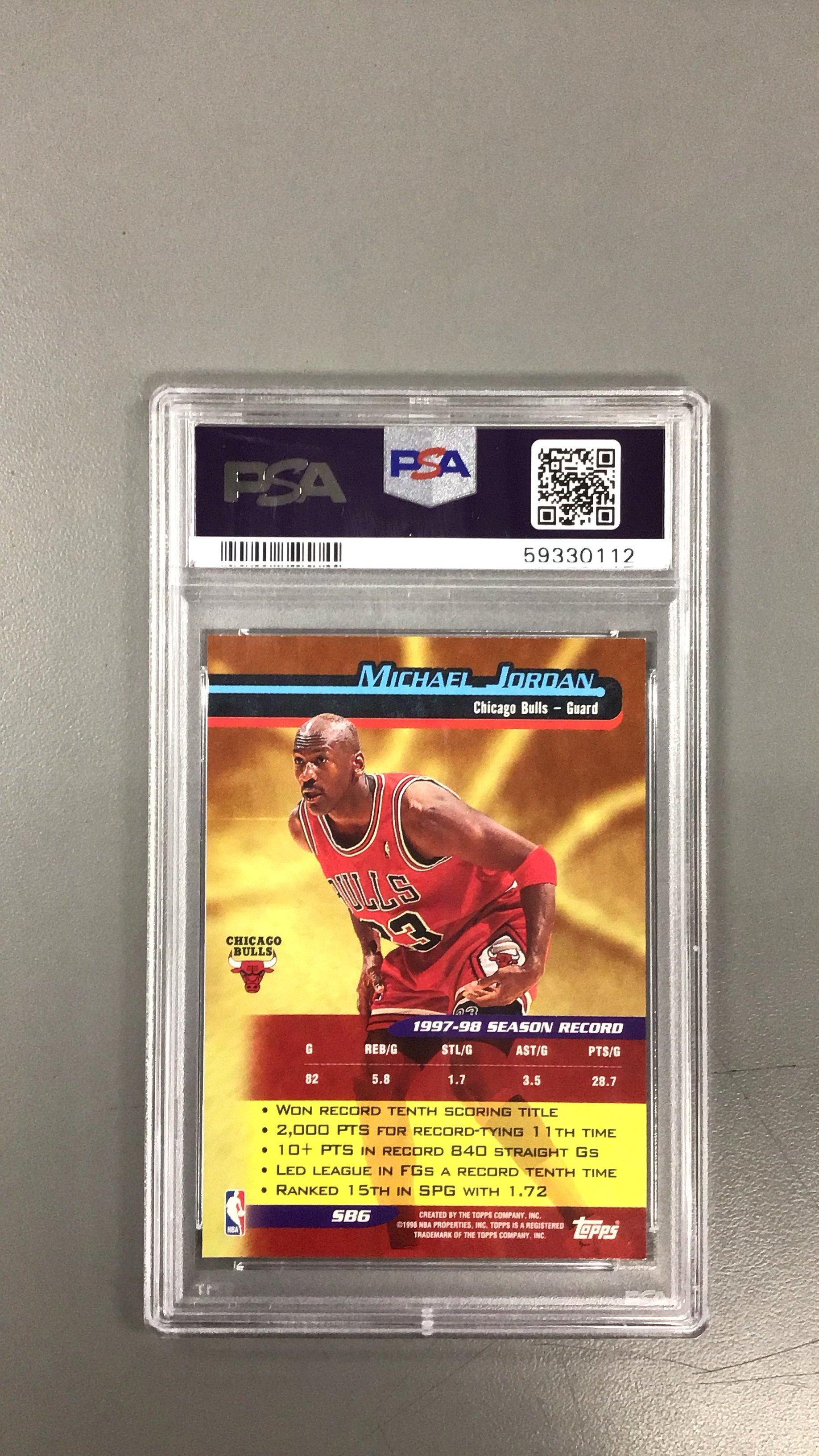 1998 Topps Season's Best Sb6 Michael Jordan PSA 8