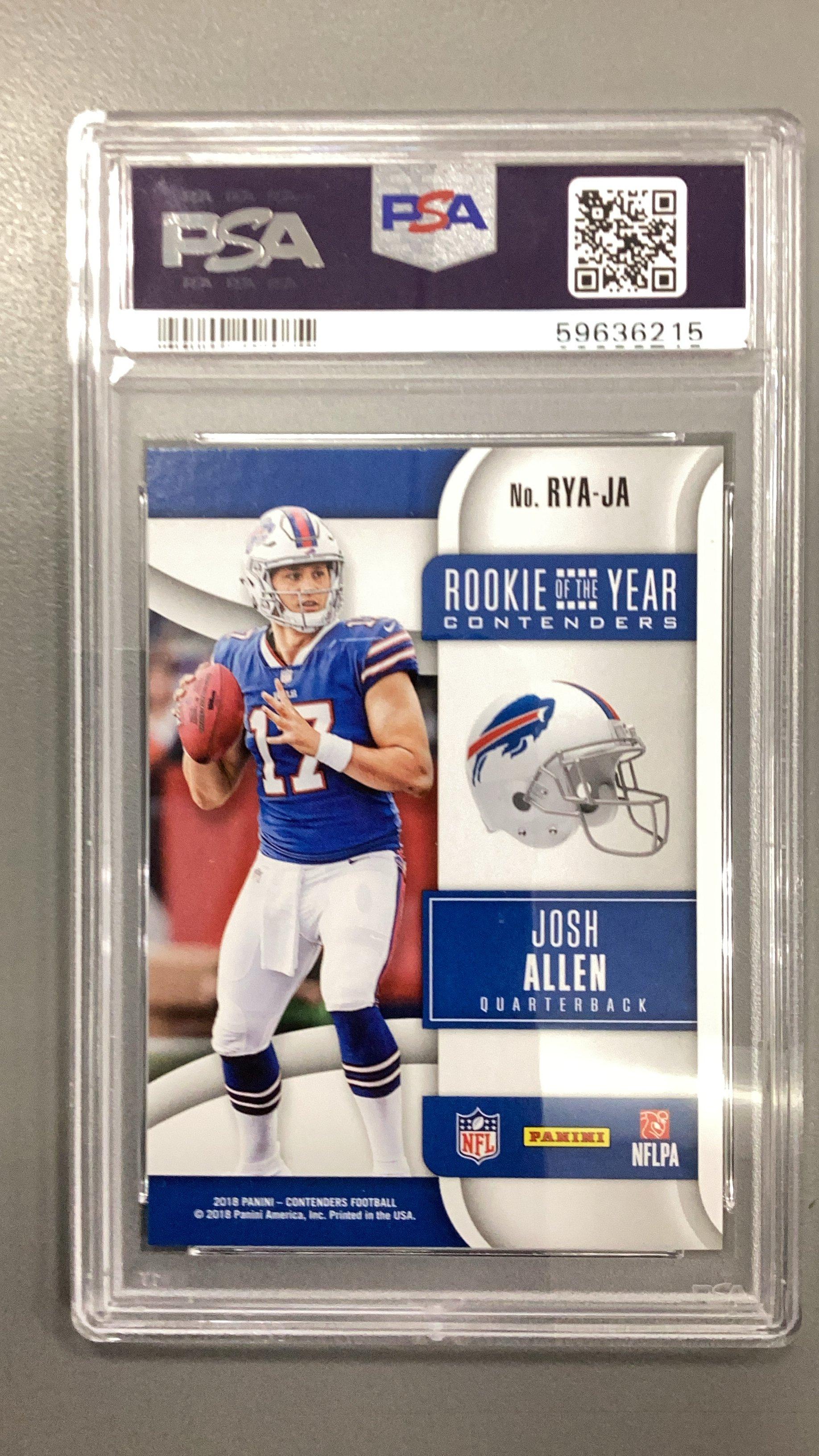 2018 Panini Contenders Rookie Of The Year Contenders Ja Josh Allen PSA 9