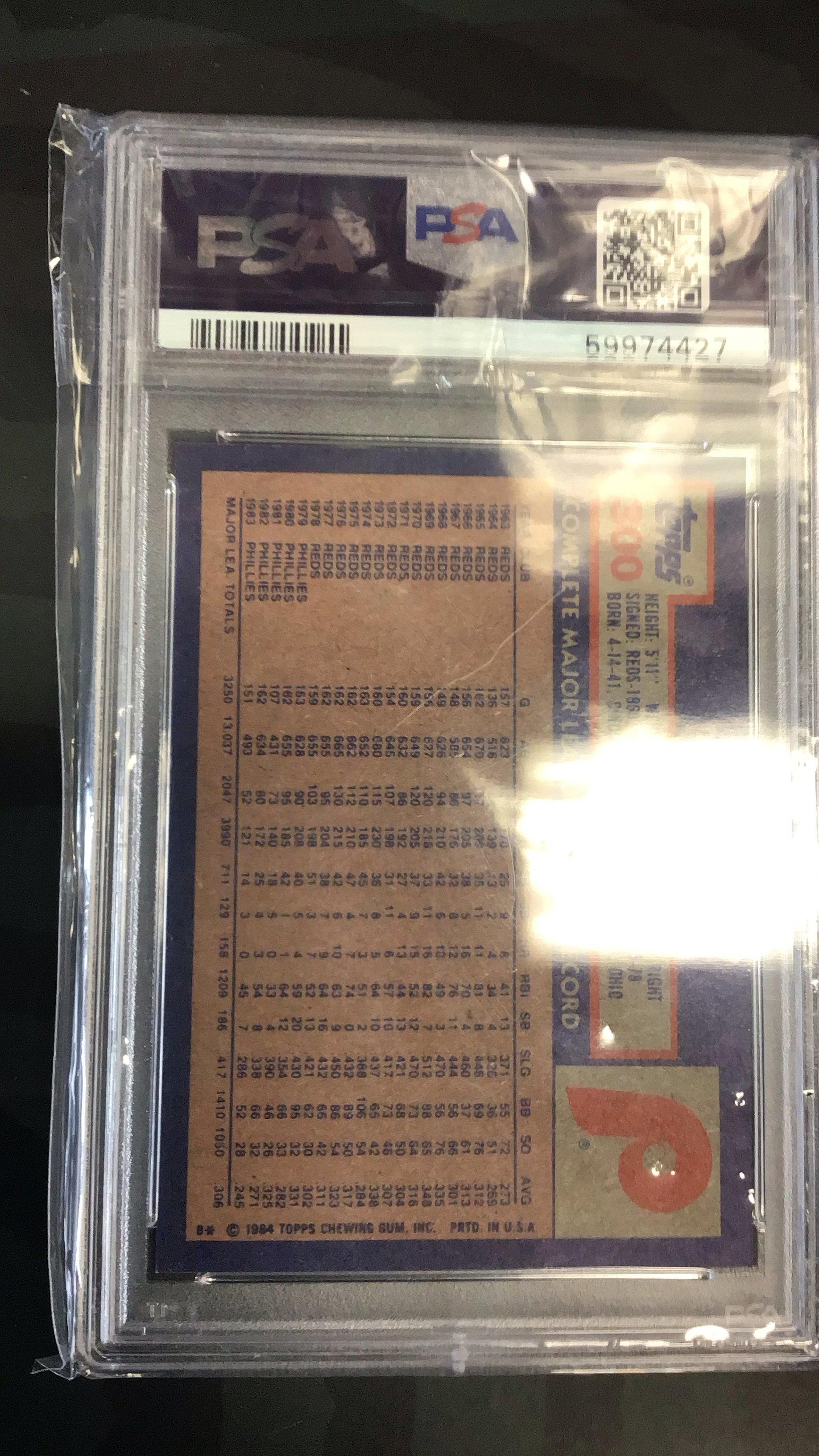 1984 Topps 300 Pete Rose PSA 9