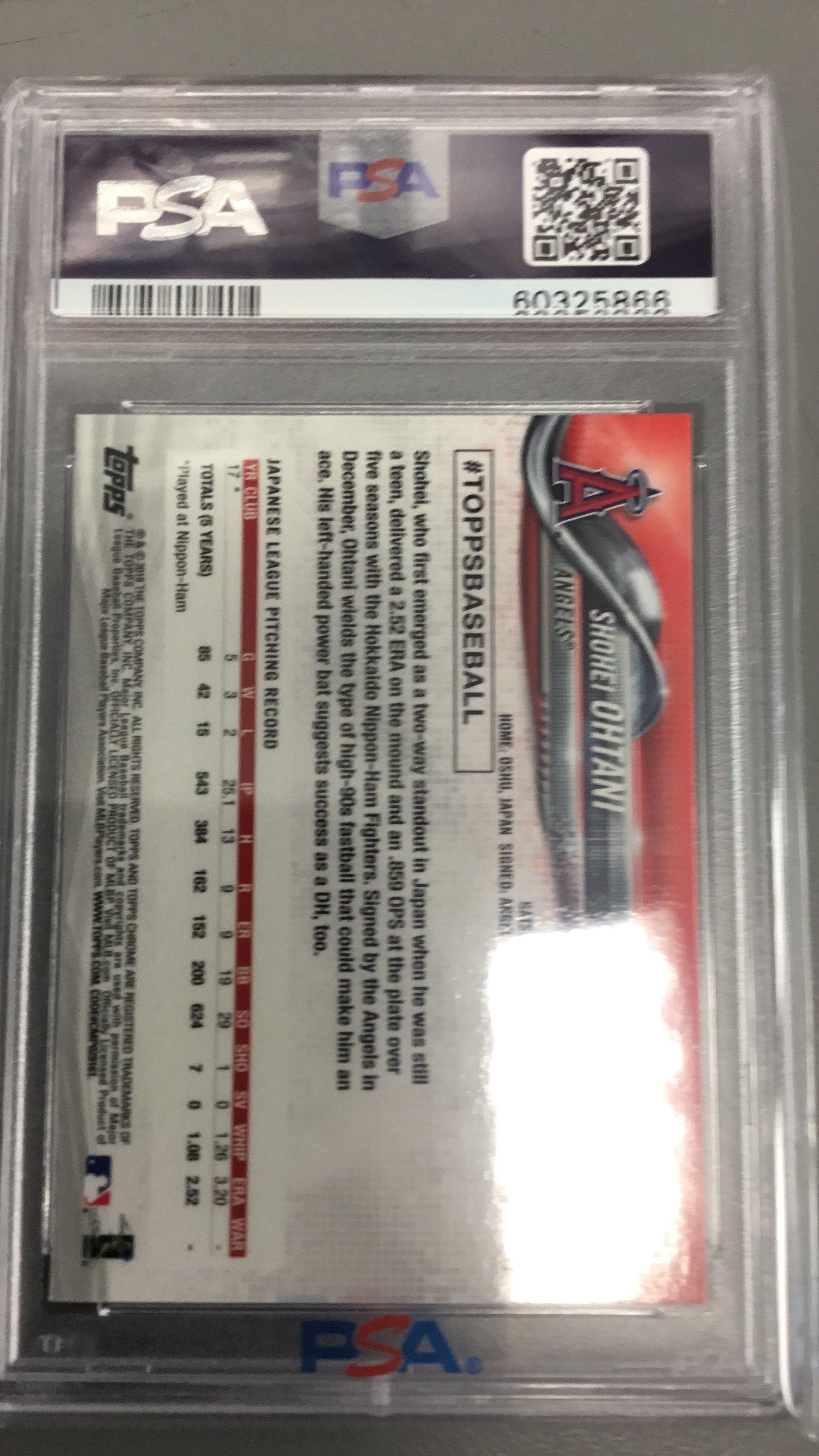 2018 Topps Chrome 150 Shohei Ohtani PSA