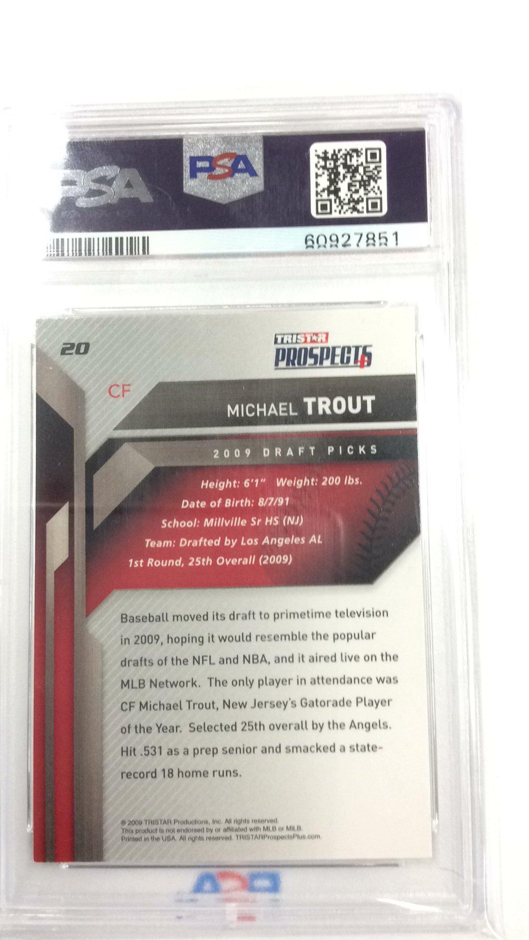 2009 Tristar Prospects Plus 20 Mike Trout PSA 8