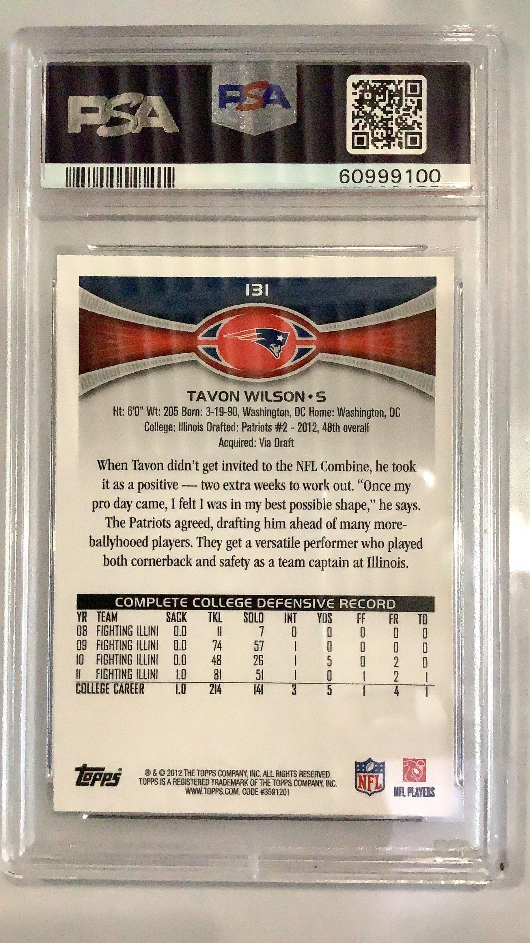 2012 Topps 131 Tavon Wilson PSA 9