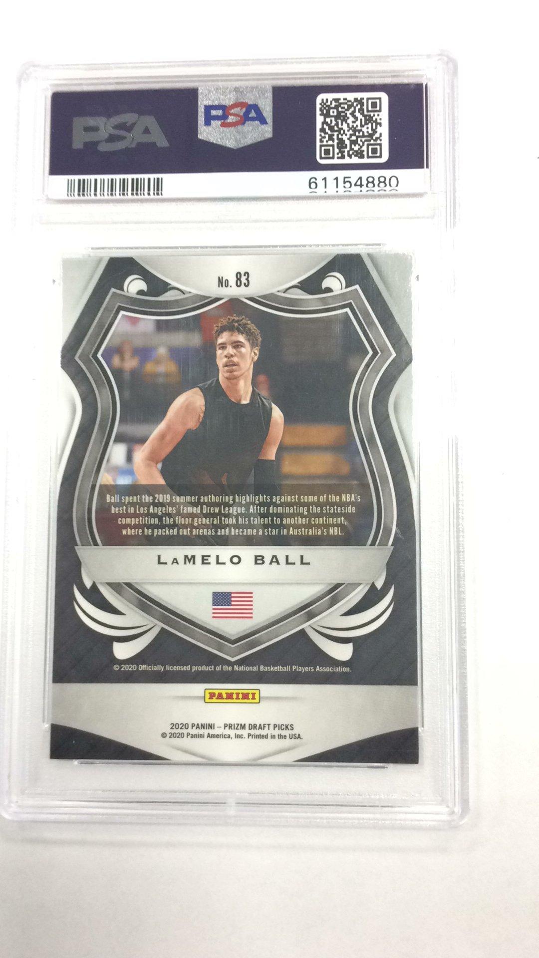 2020 Panini Prizm Draft Picks 83 Lamelo Ball PSA 10