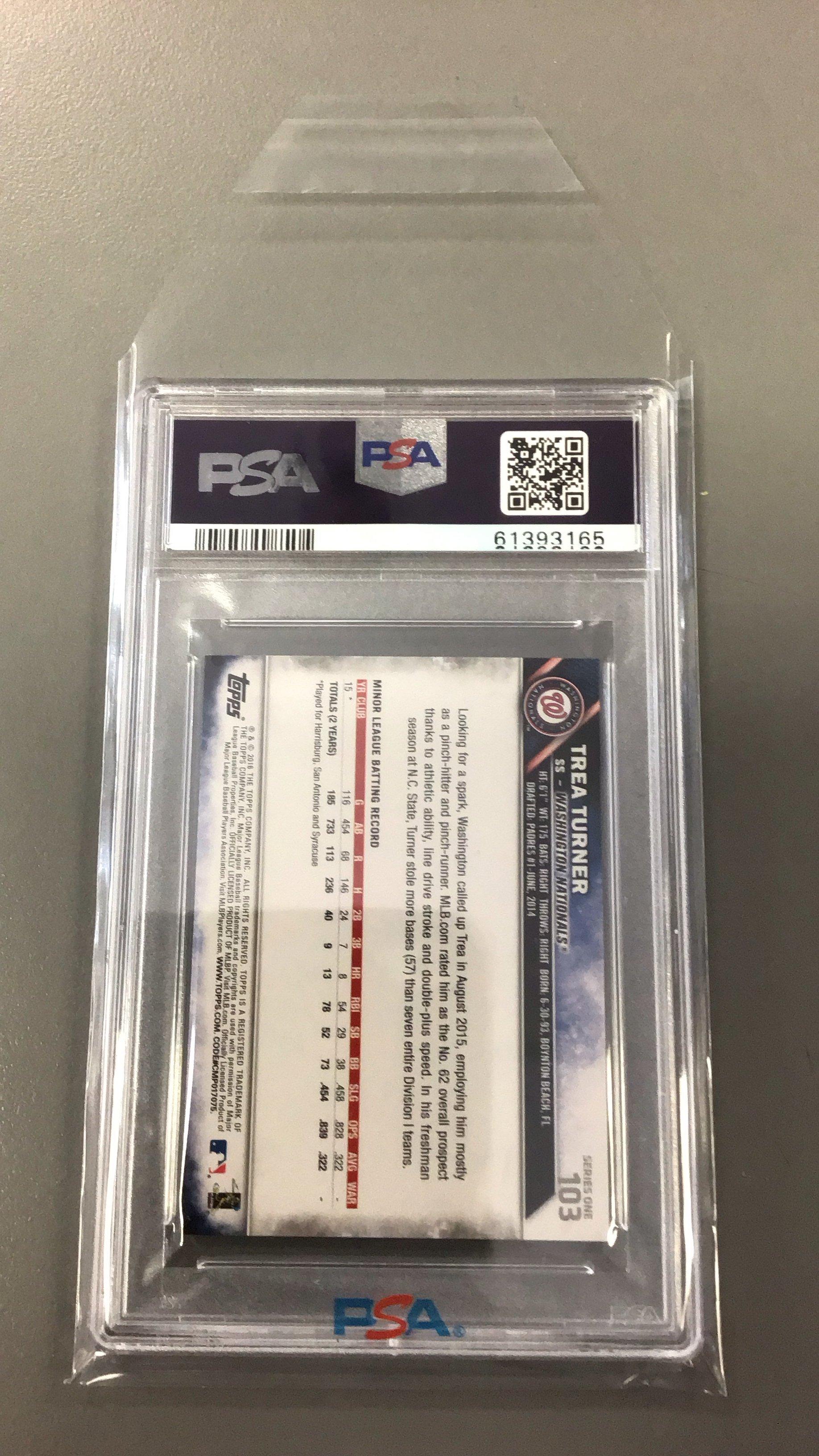 2016 Topps 103 Trea Turner Mini PSA 10