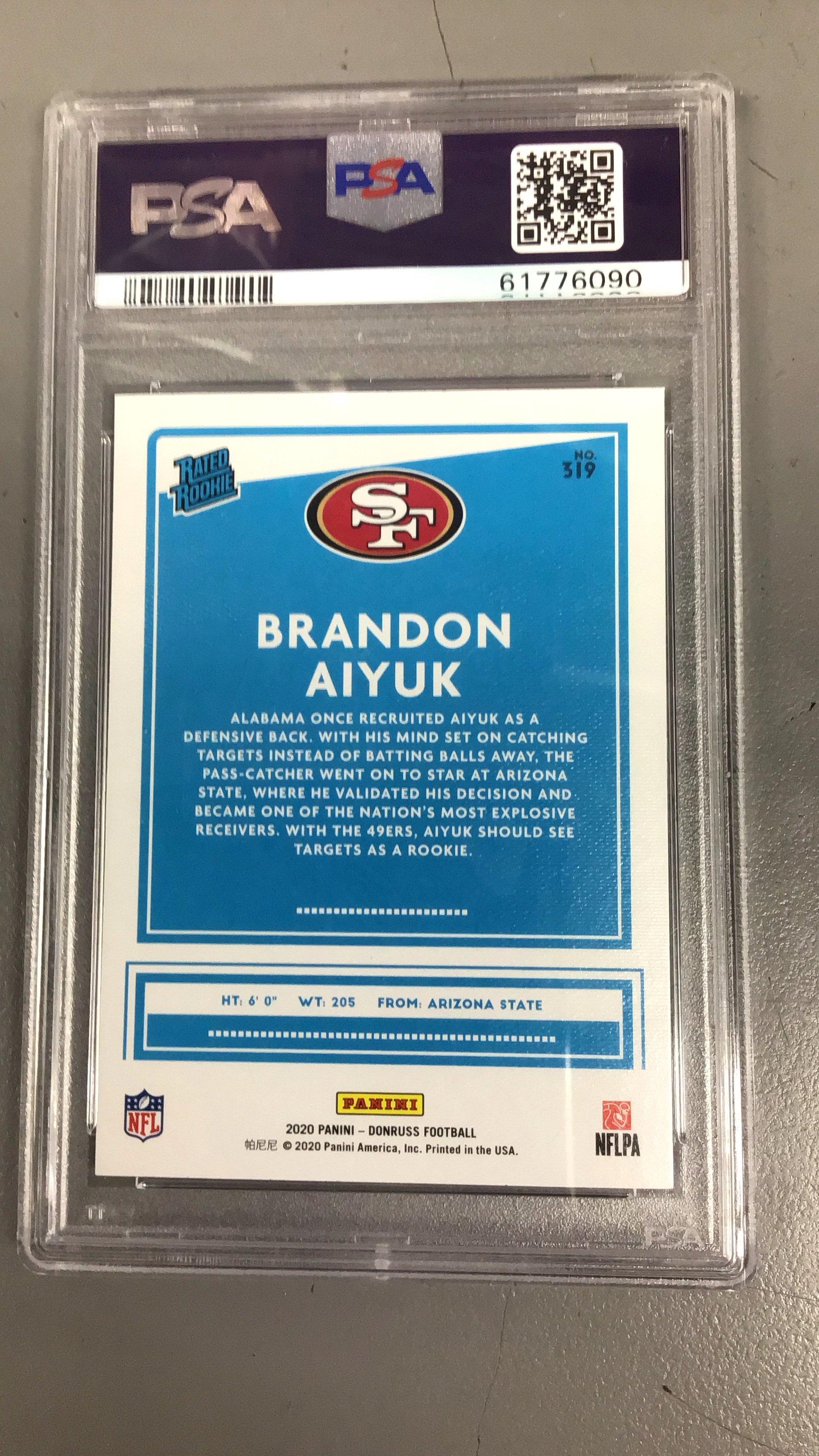 2020 Panini Donruss 319 Brandon Aiyuk Canvas PSA 10