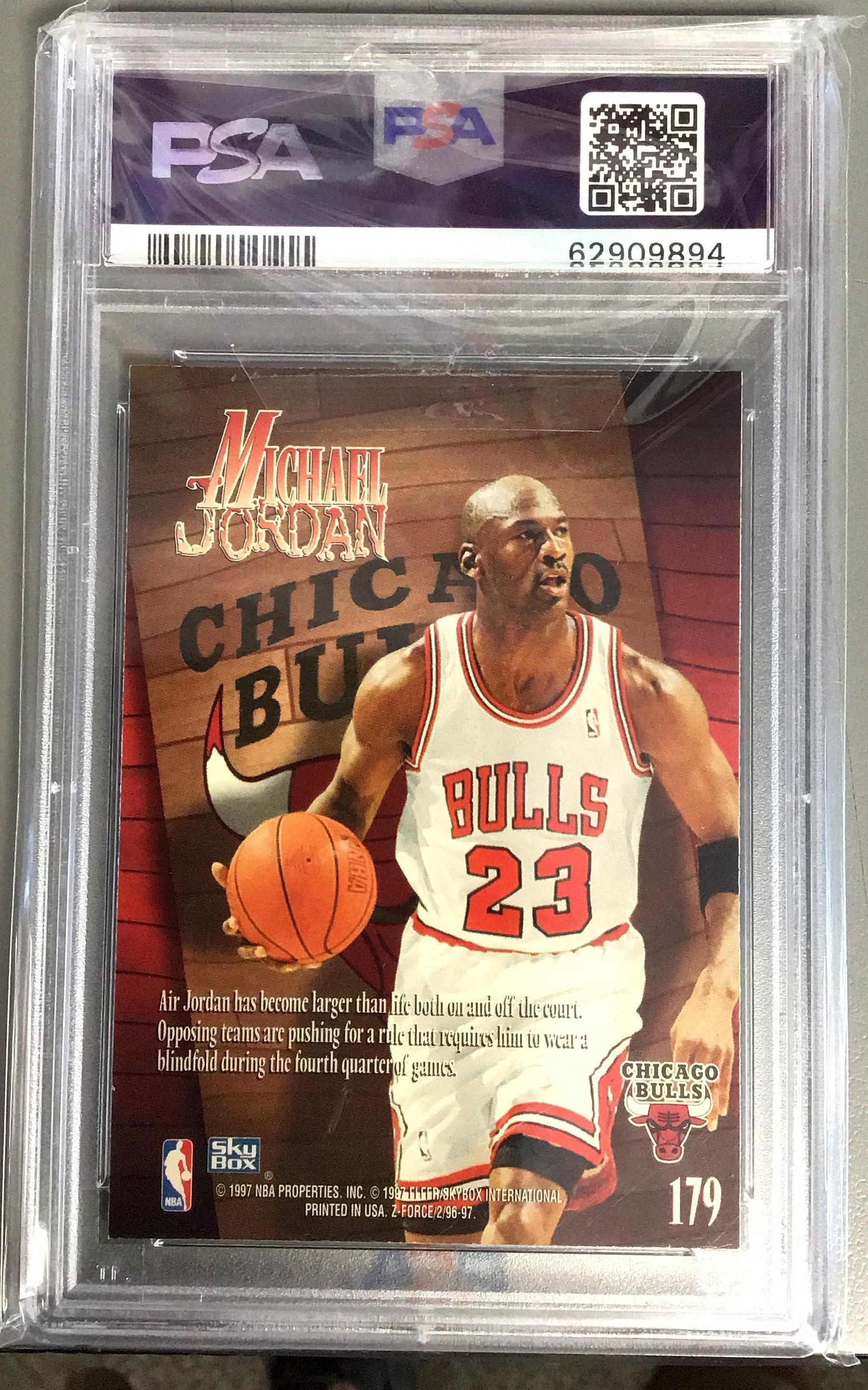 1996 Skybox Z-force 179 Michael Jordan PSA 9