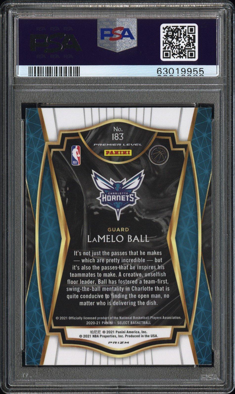 2020 Panini Select Lamelo Ball Silver Prizm PSA 10