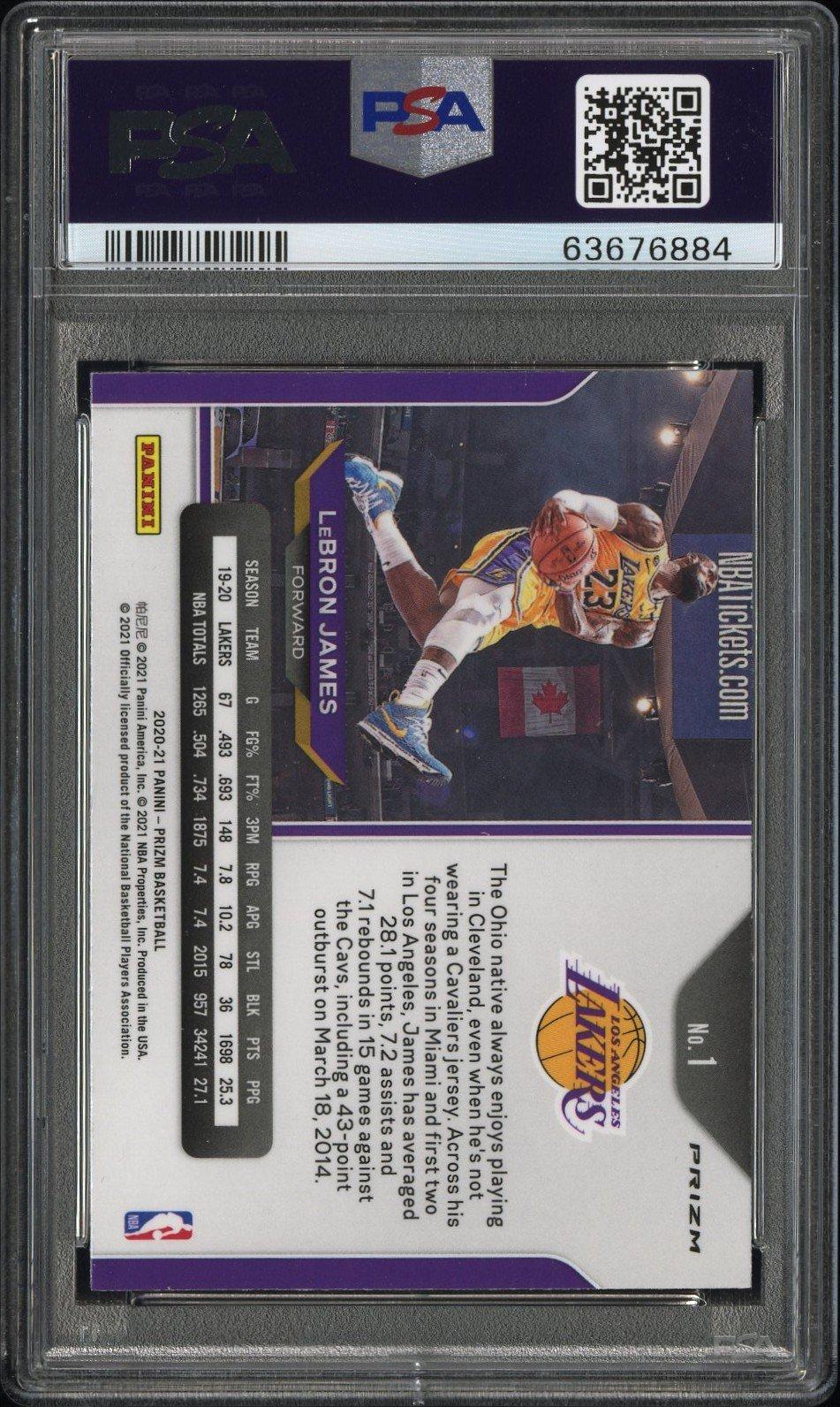 Panini Prizm Lebron James Silver Prizm PSA