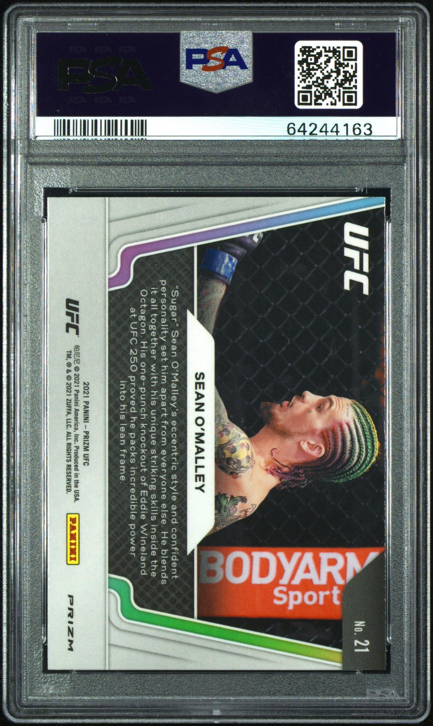 2021 Panini Prizm Ufc Knockout Artists 21 Sean O'malley PSA 10