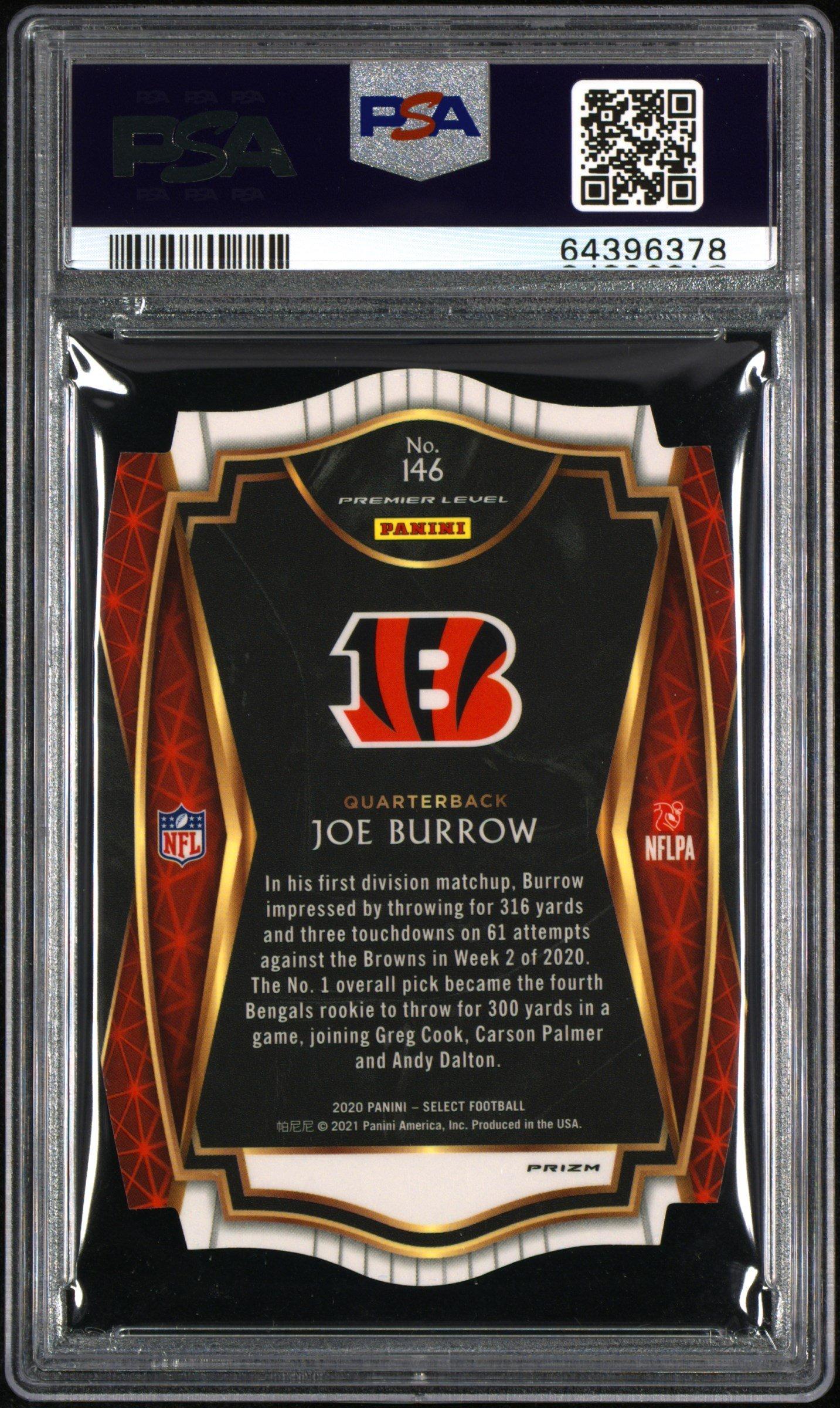 2020 Panini Select Joe Burrow Die-cut Prizm PSA