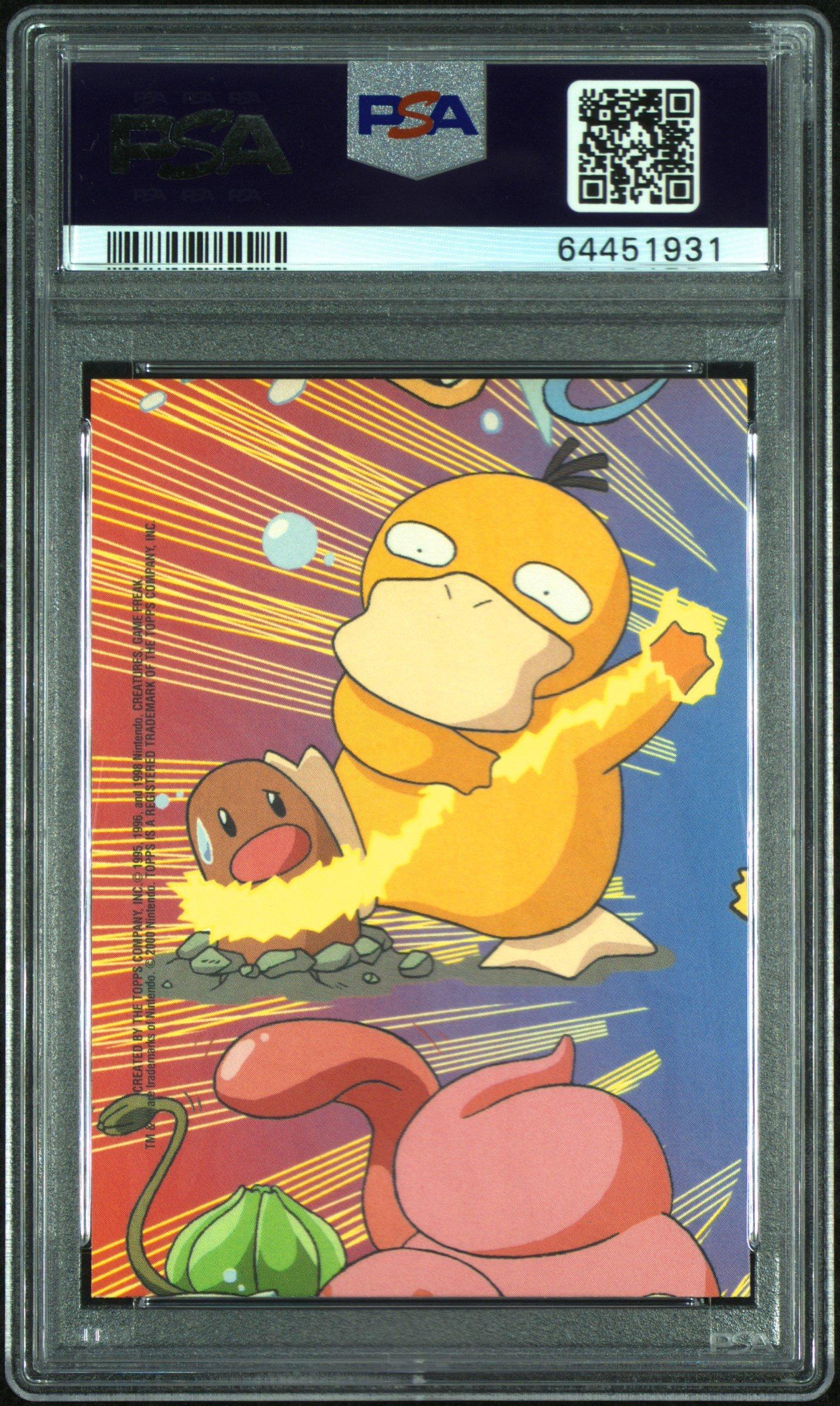 2000 Topps Pokemon Tv Animation Series 2 Stick-ons 8 Pikachu PSA 9