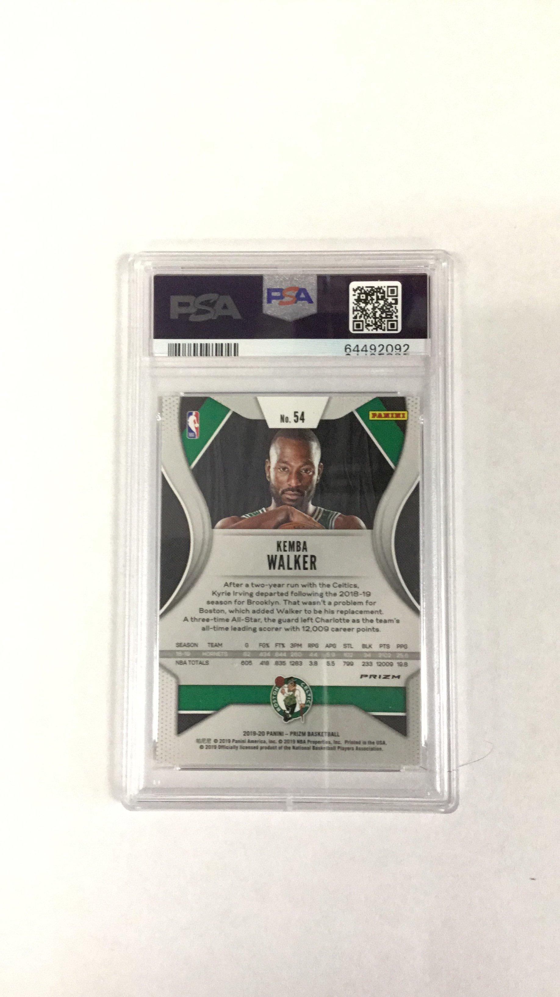 2019 Panini Prizm 54 Kemba Walker Ruby Wave PSA 10