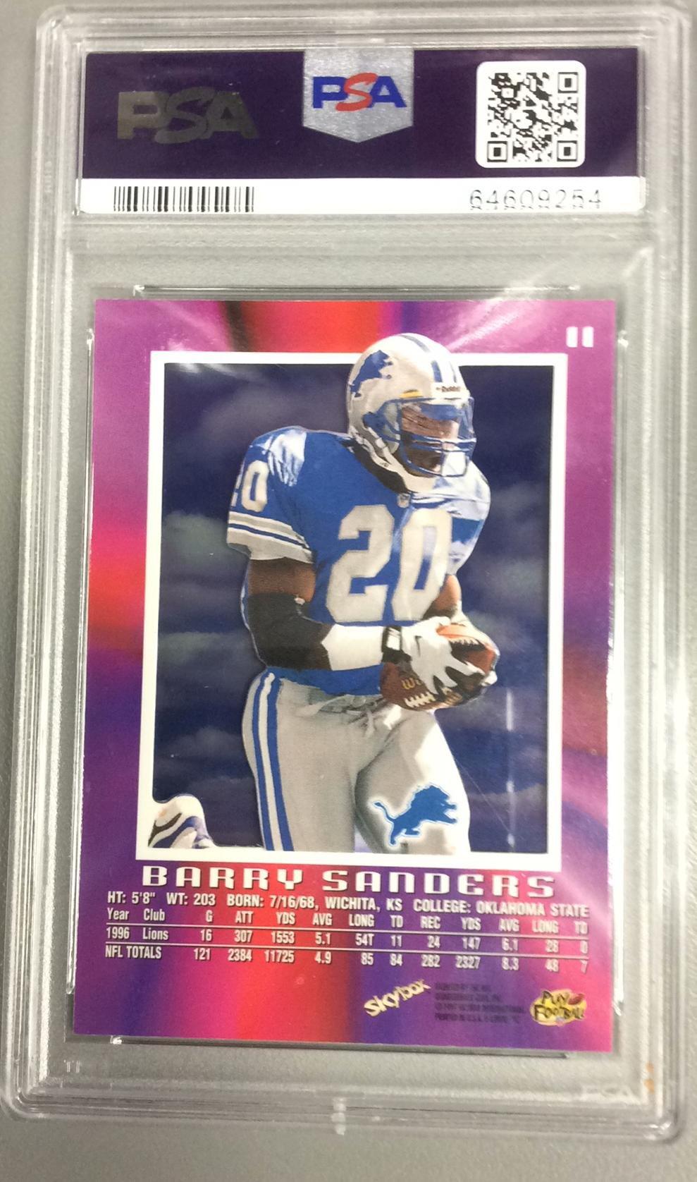 1997 Skybox E-x 2000 11 Barry Sanders PSA 9