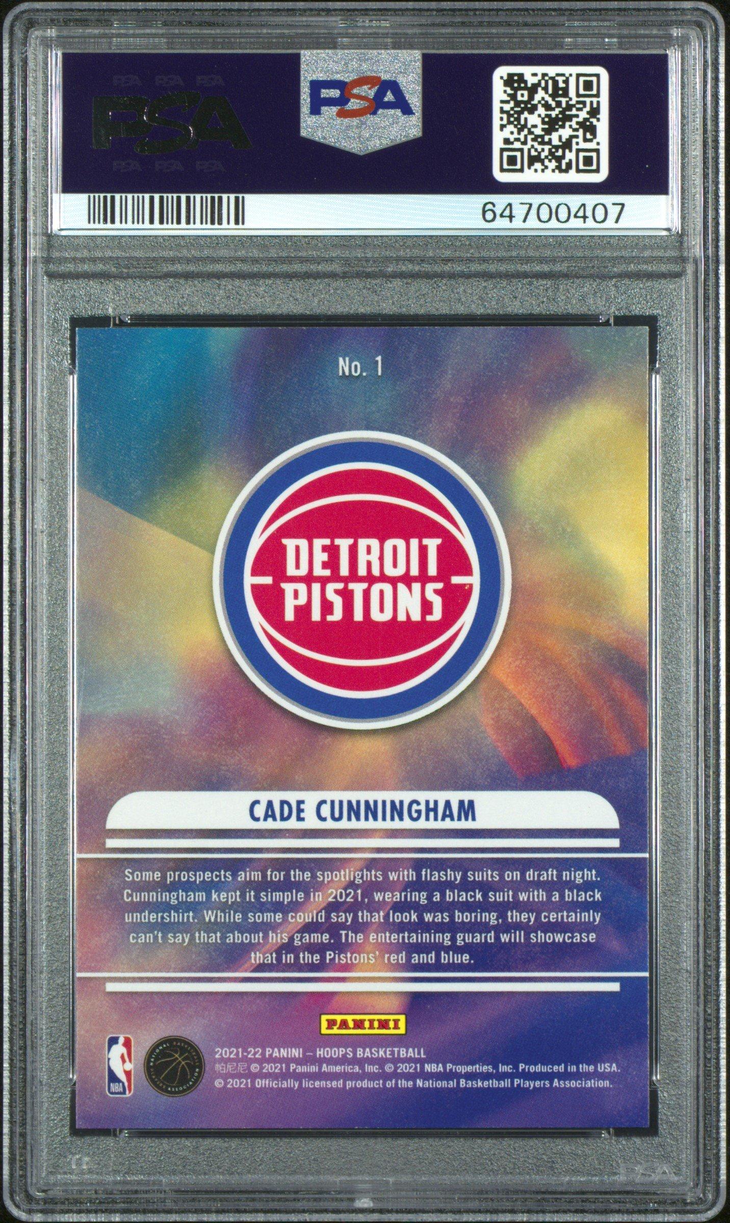 2021 Panini Nba Hoops We Got Next 1 Cade Cunningham PSA 8