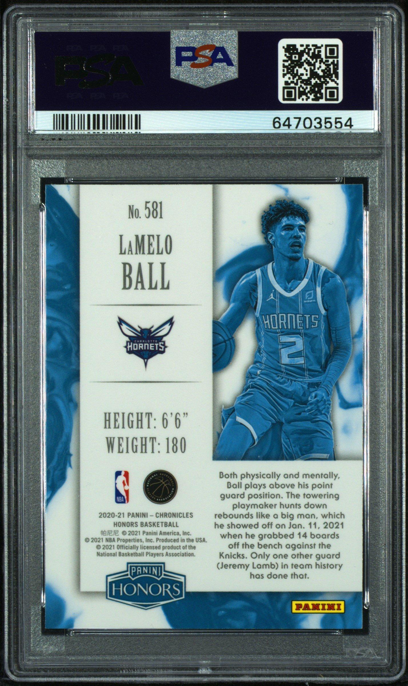 2020 Panini Chronicles 581 Lamelo Ball PSA 10