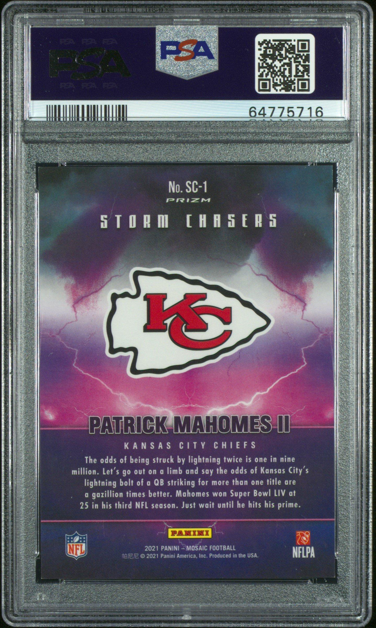 2021 Panini Mosaic Storm Chasers Sc1 Patrick Mahomes Ii PSA 9