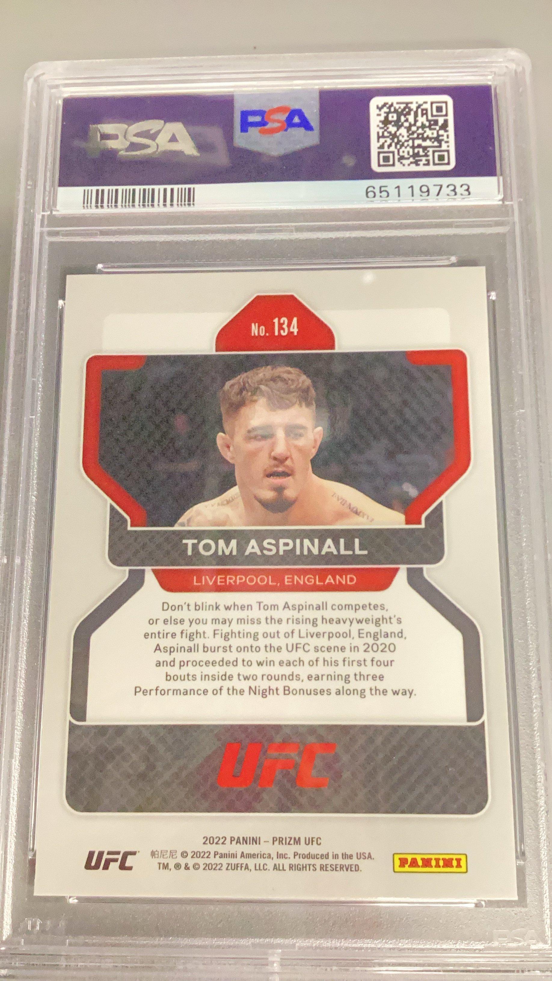 2022 Panini Prizm Ufc 134 Tom Aspinall PSA 10