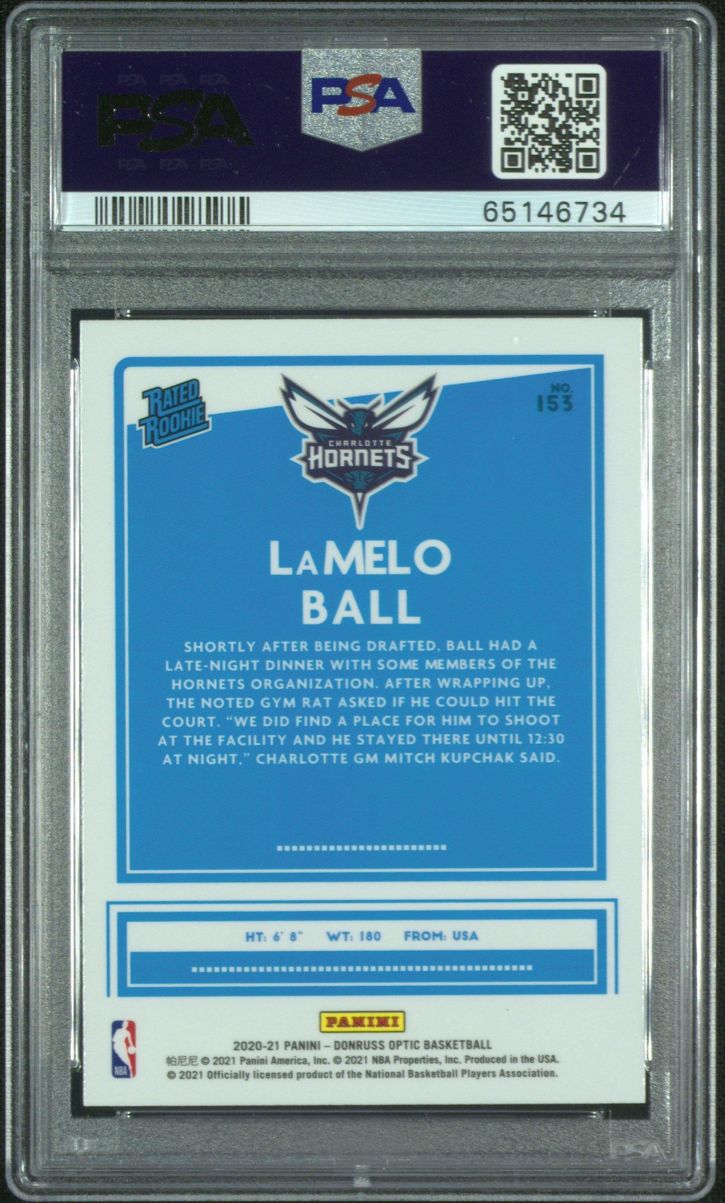2020 Panini Donruss Optic 153 Lamelo Ball PSA