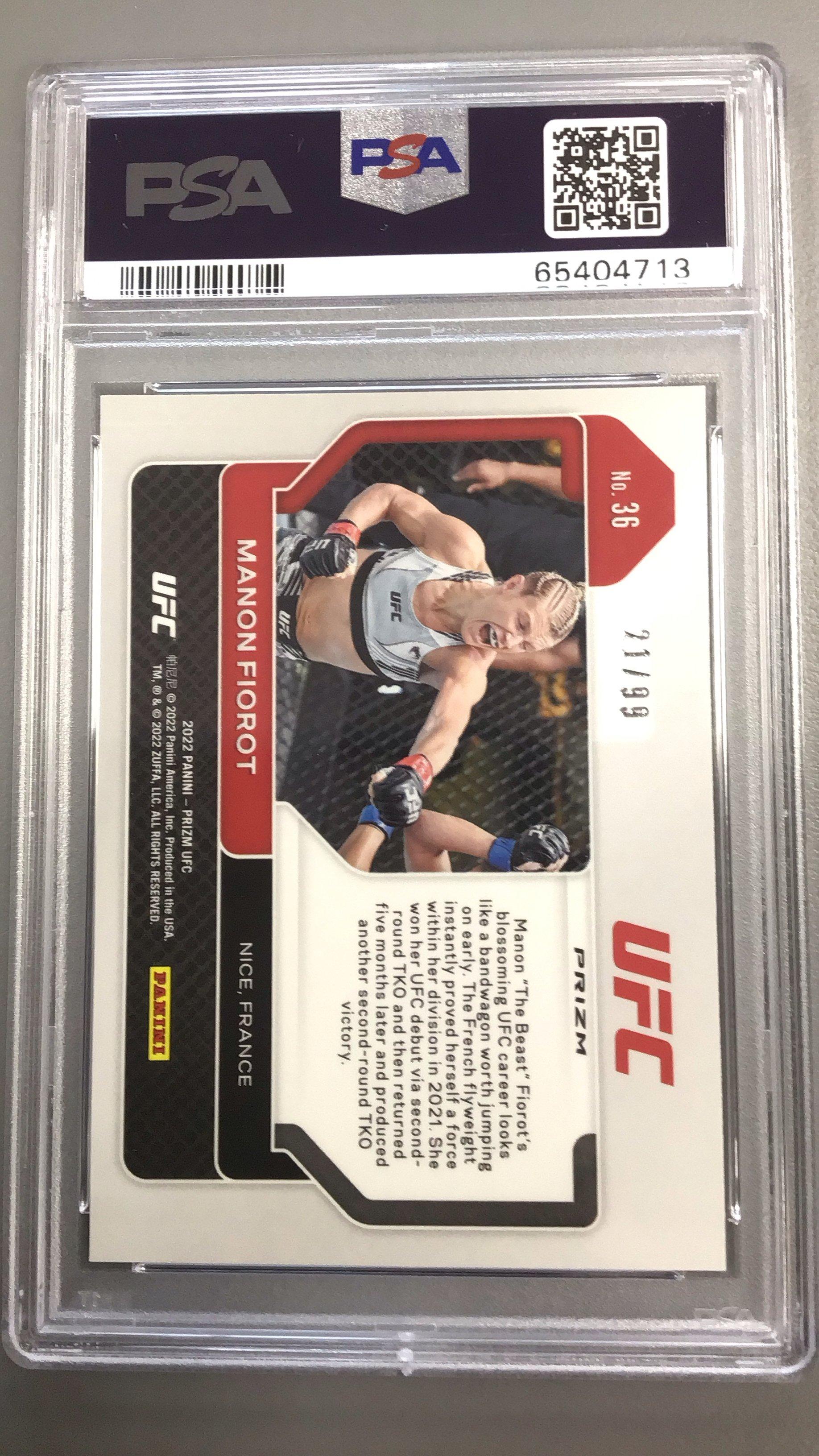 2022 Panini Prizm Ufc 36 Manon Fiorot Premium Box Set Prizm PSA 9