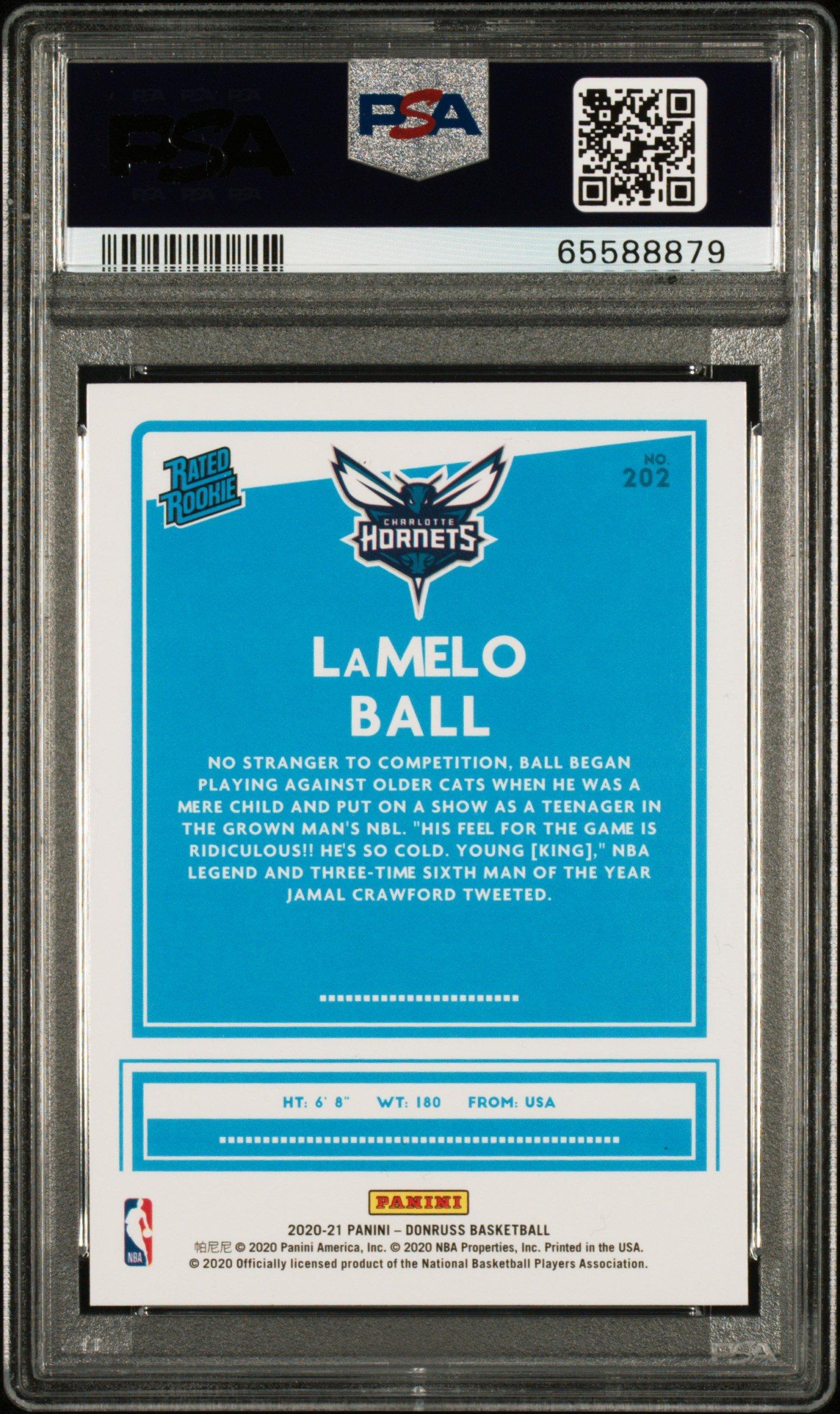 2020 Panini Donruss 202 Lamelo Ball Choice PSA 10