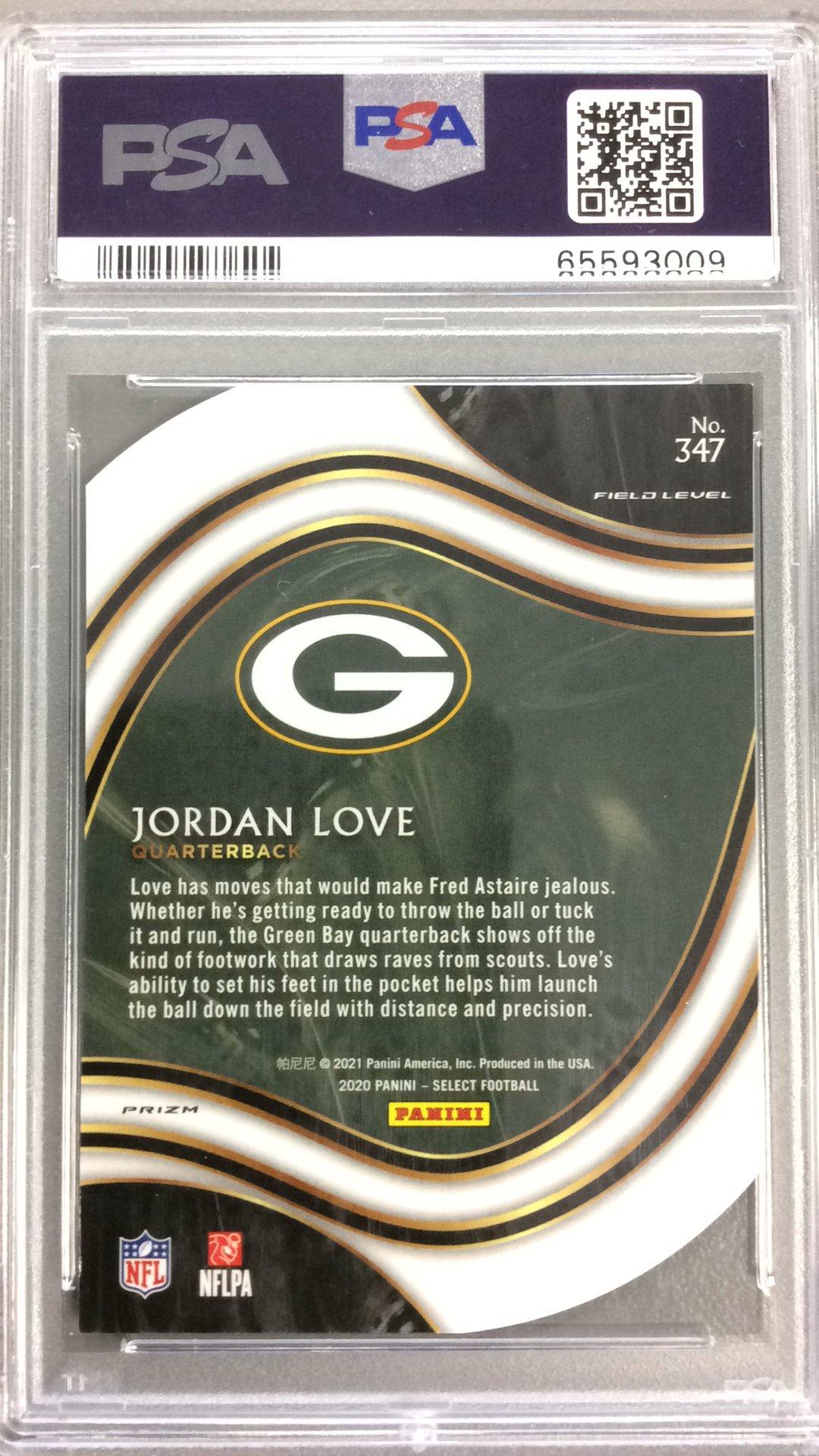 2020 Panini Select 347 Jordan Love PSA