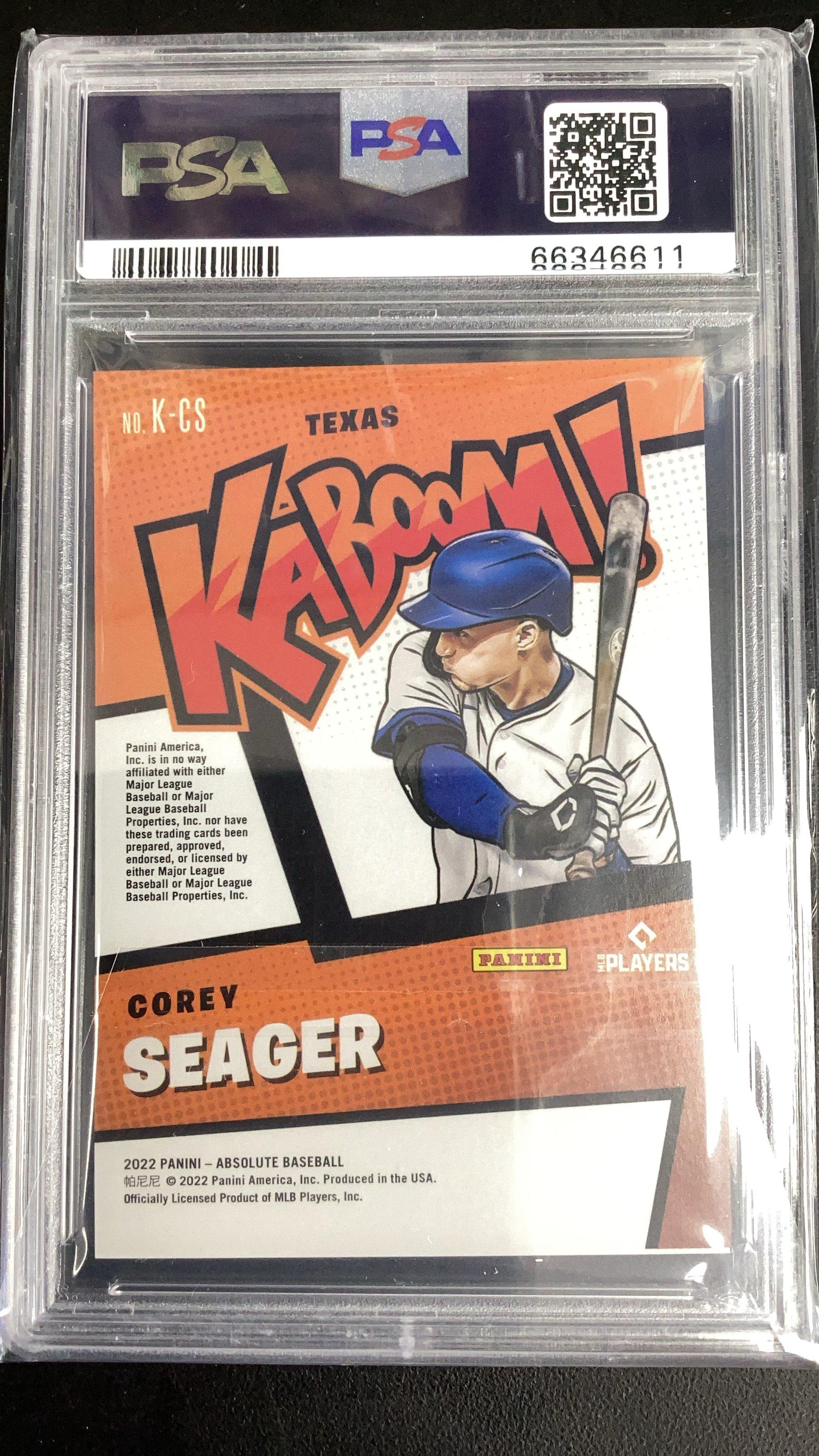 2022 Panini Absolute Kaboom! K-cs Corey Seager PSA 9