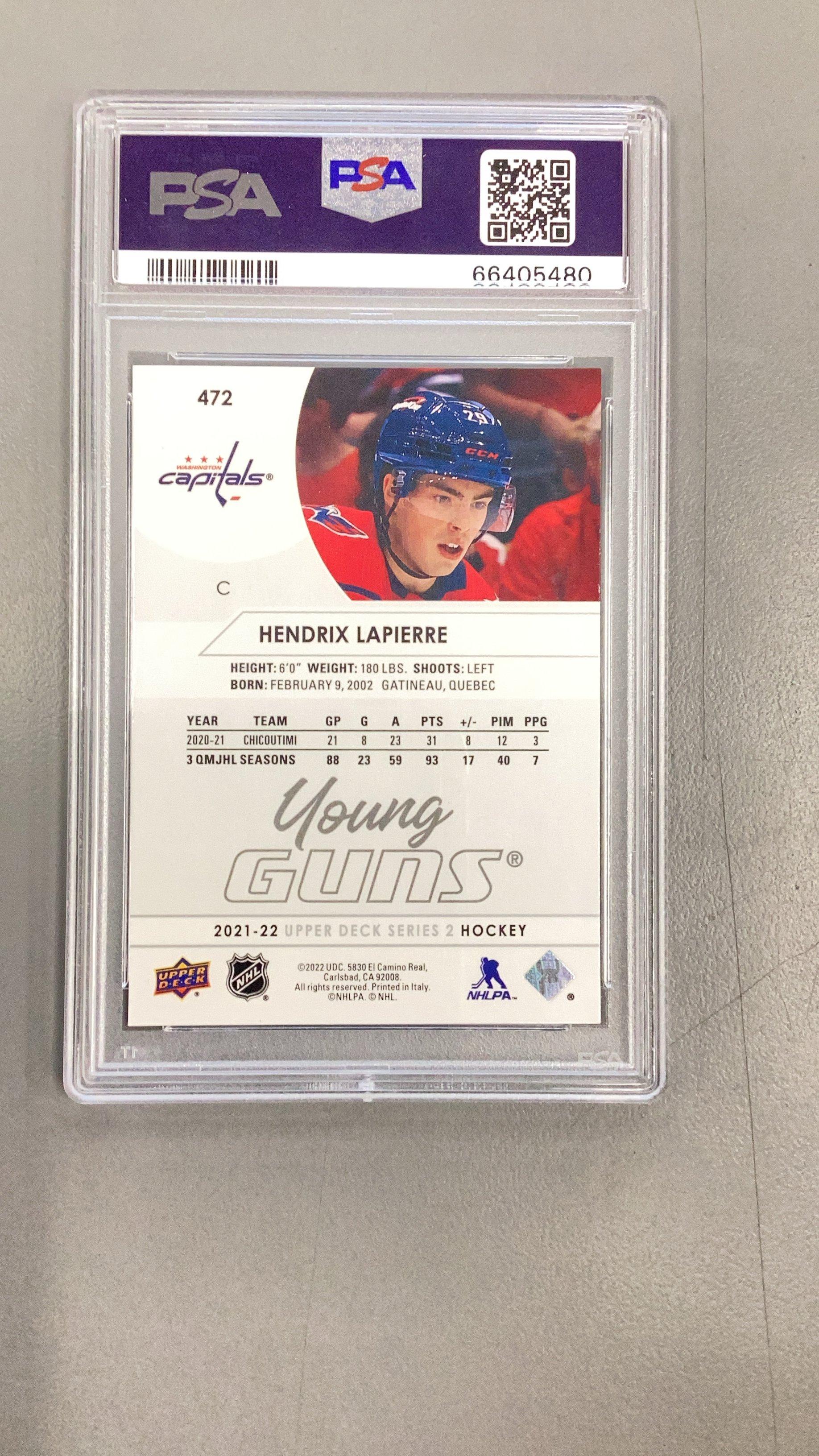 2021-2022 Upper Deck 472 Hendrix Lapierre PSA 10