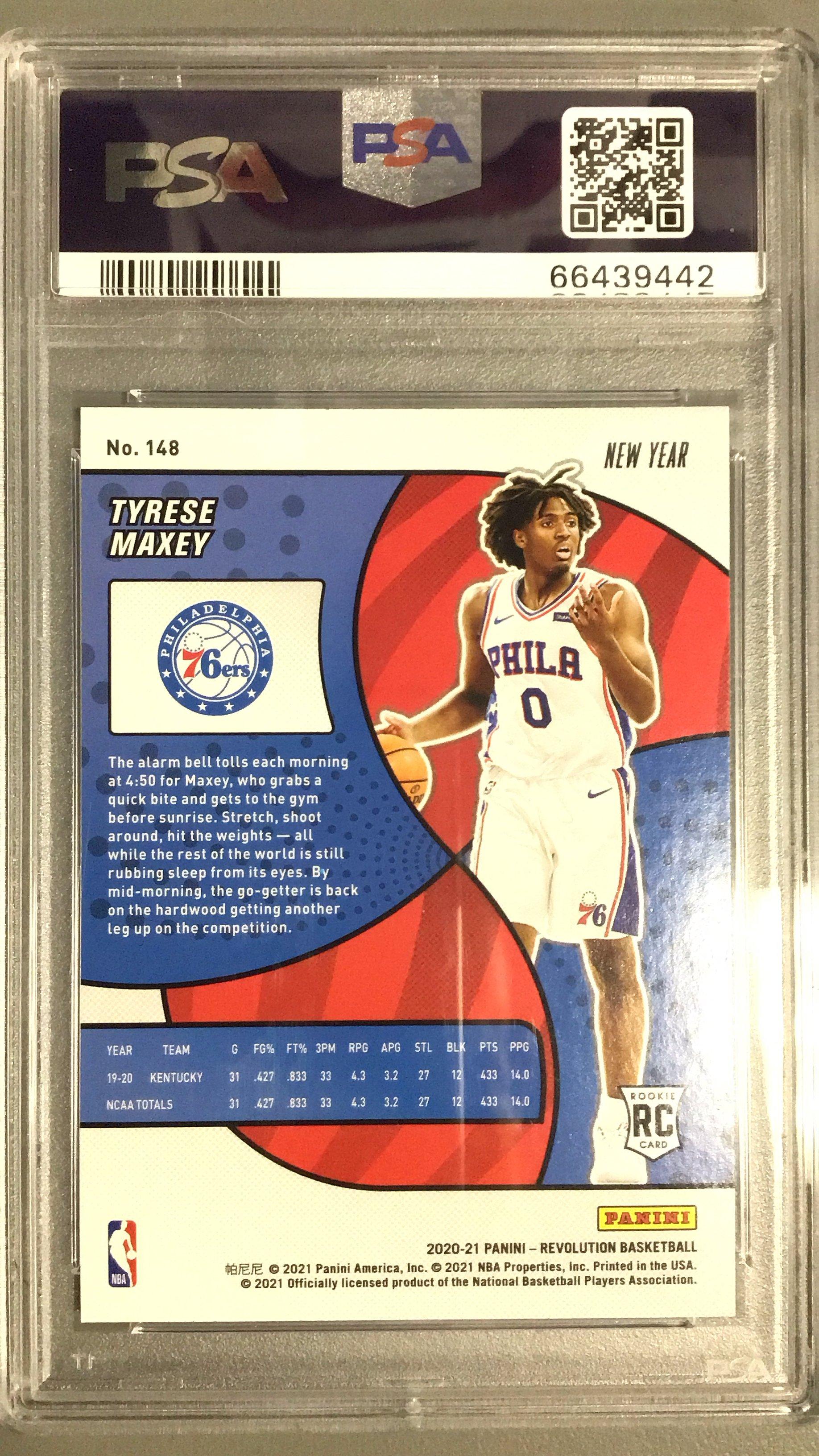 2020 Panini Revolution 148 Tyrese Maxey Chinese New Year PSA 10