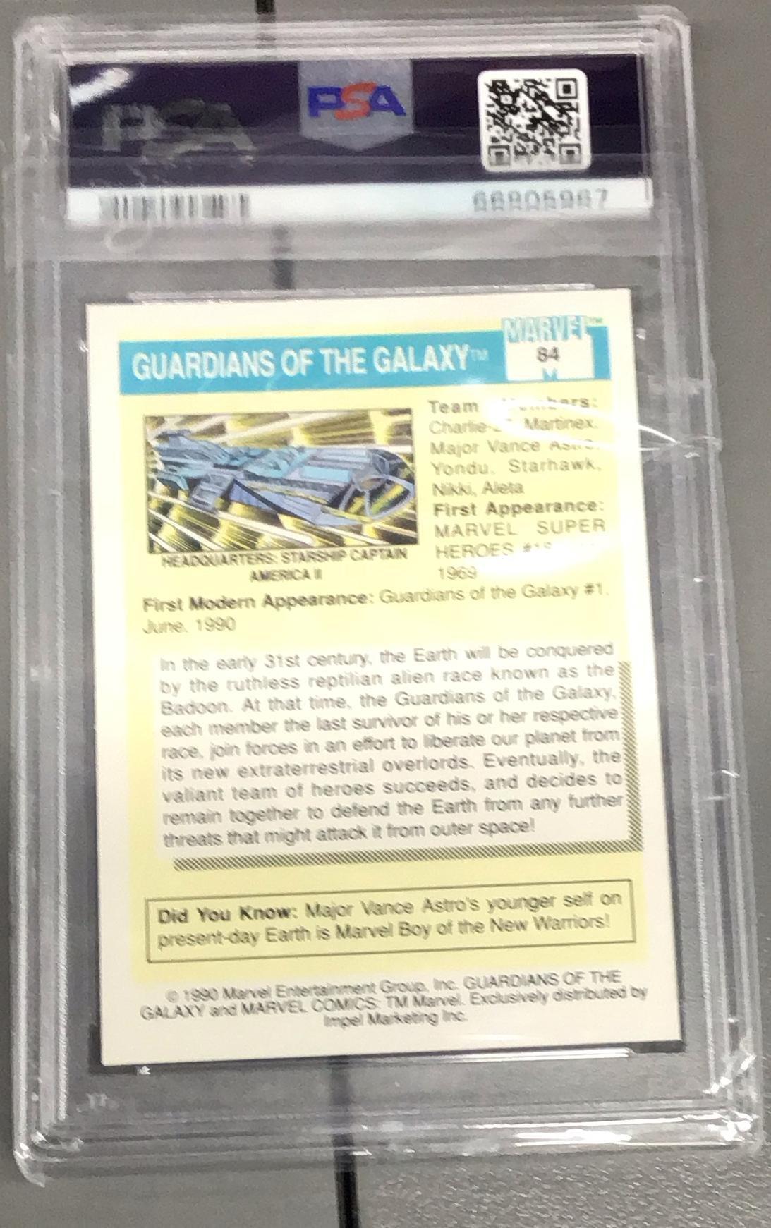 1990 Marvel Universe 84 Guardians Of The Galaxy PSA 10