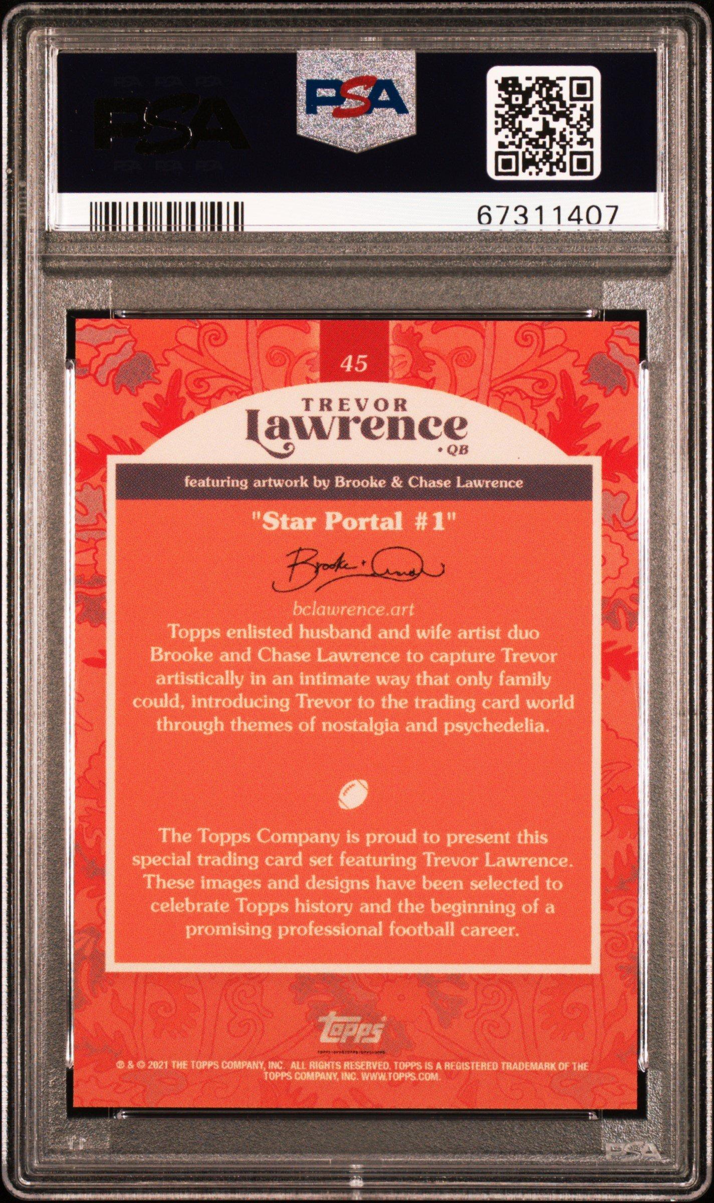 2021 Topps X Trevor Lawrence 45 Trevor Lawrence PSA 10