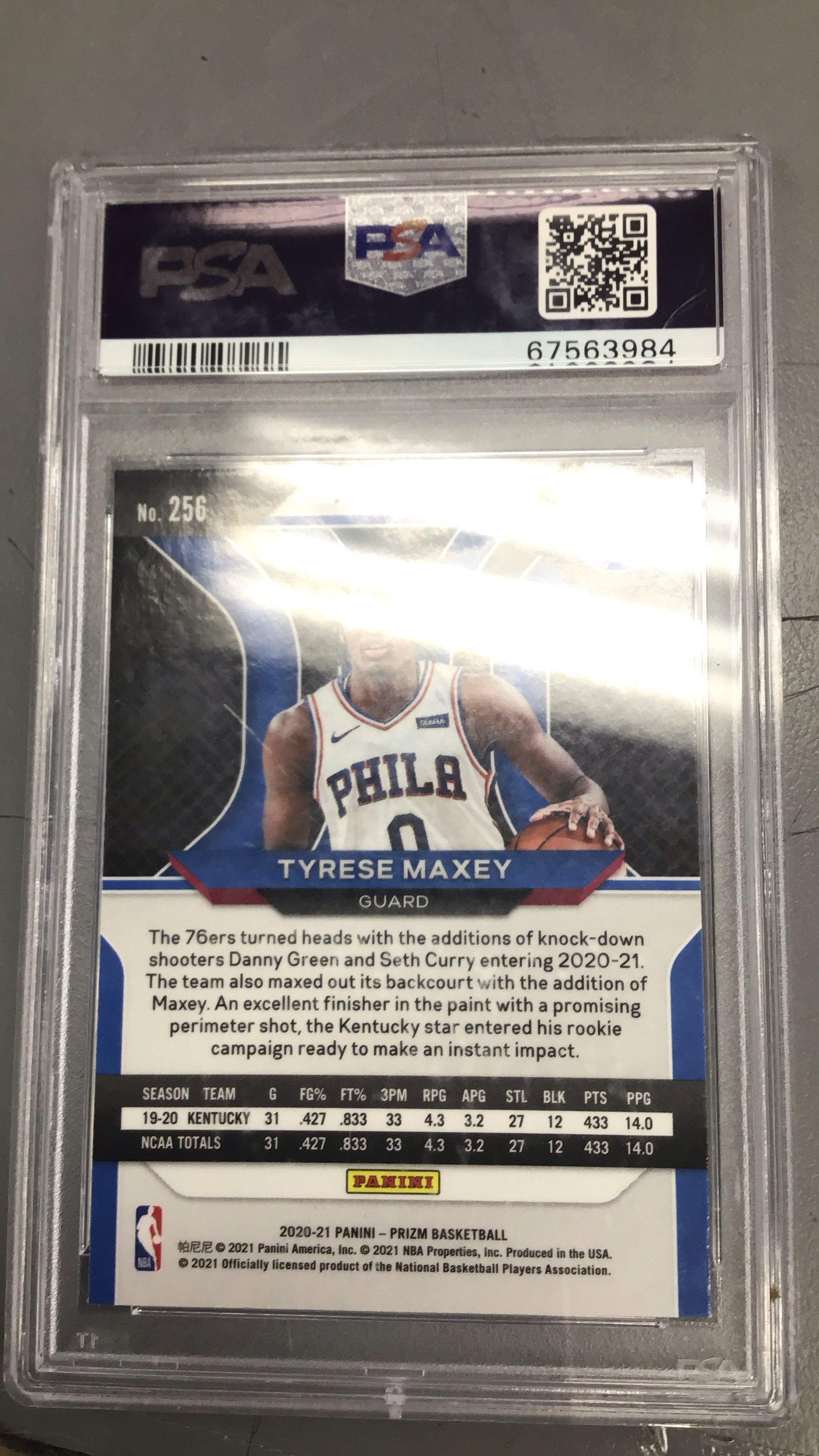 2020 Panini Prizm 256 Tyrese Maxey PSA