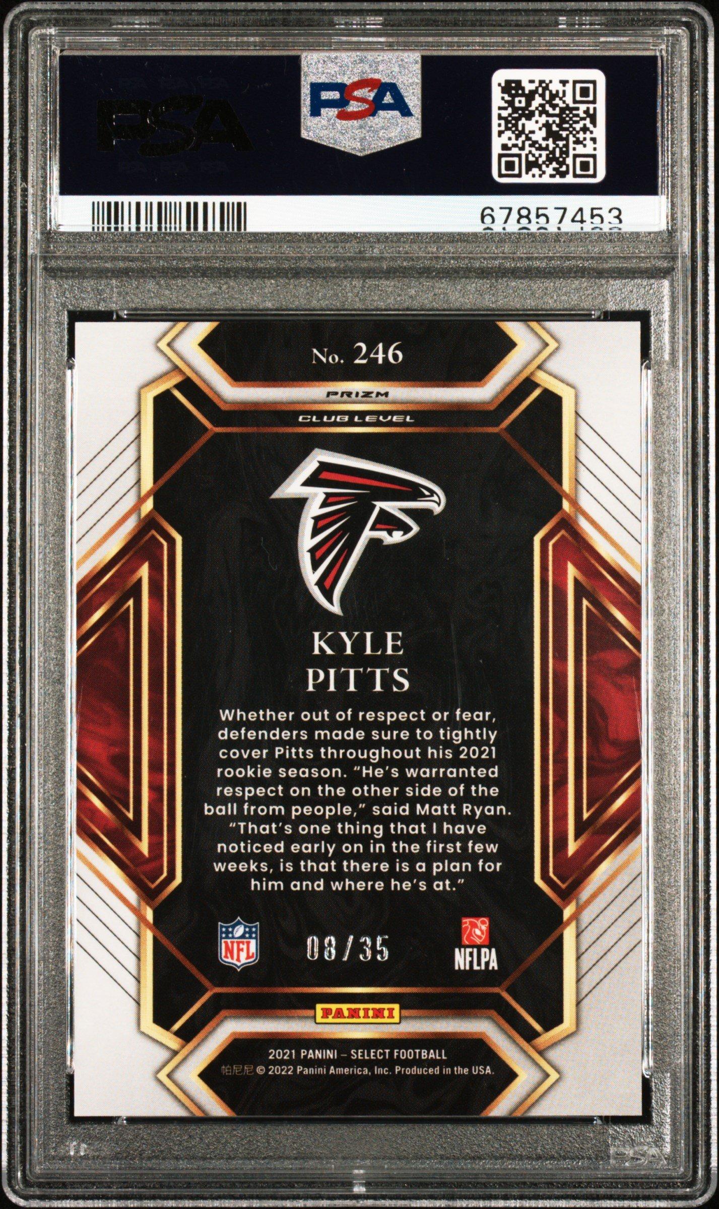 2021 Panini Select 246 Kyle Pitts White Prizm PSA 10