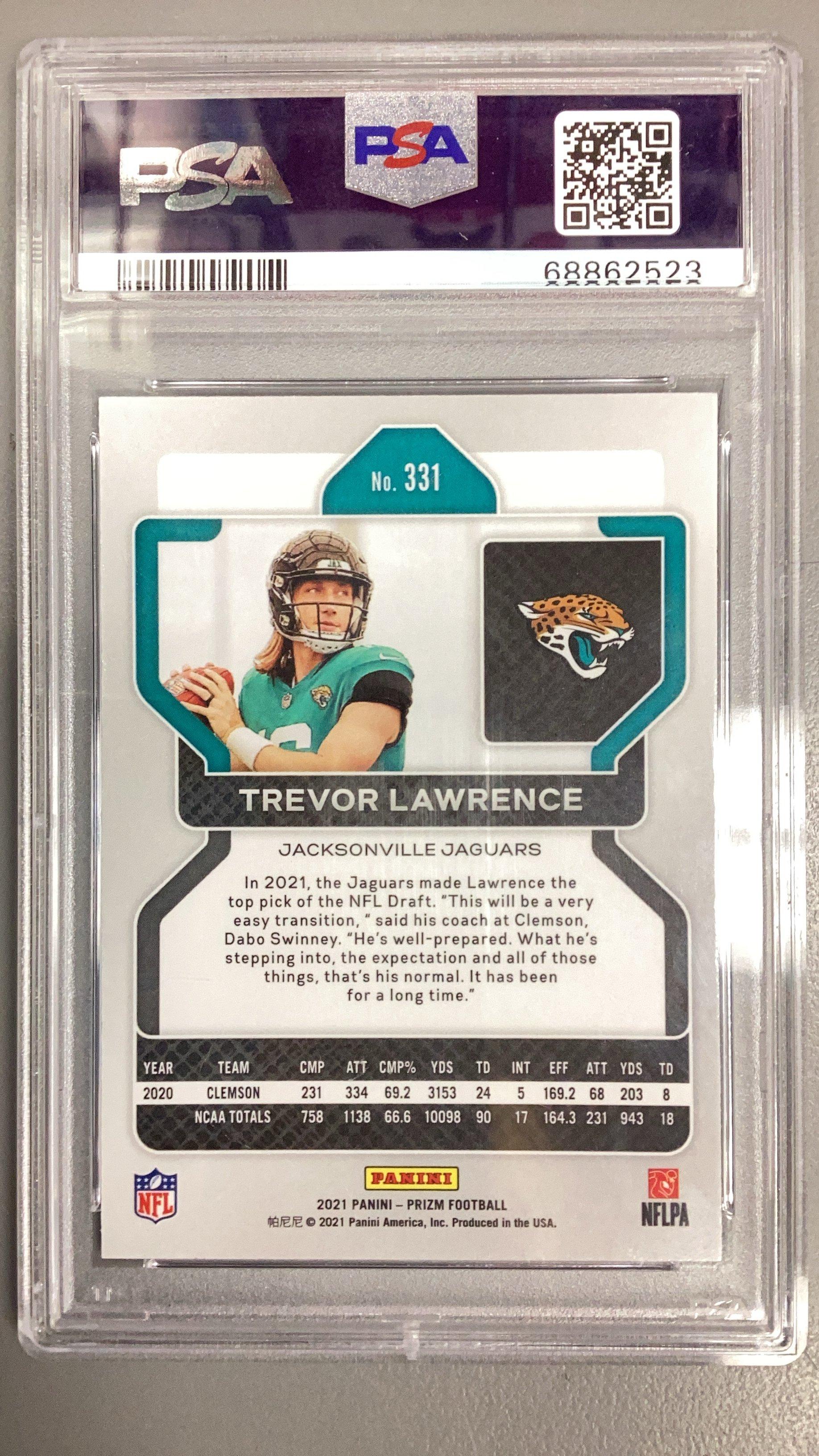 2021 Panini Prizm 331 Trevor Lawrence PSA