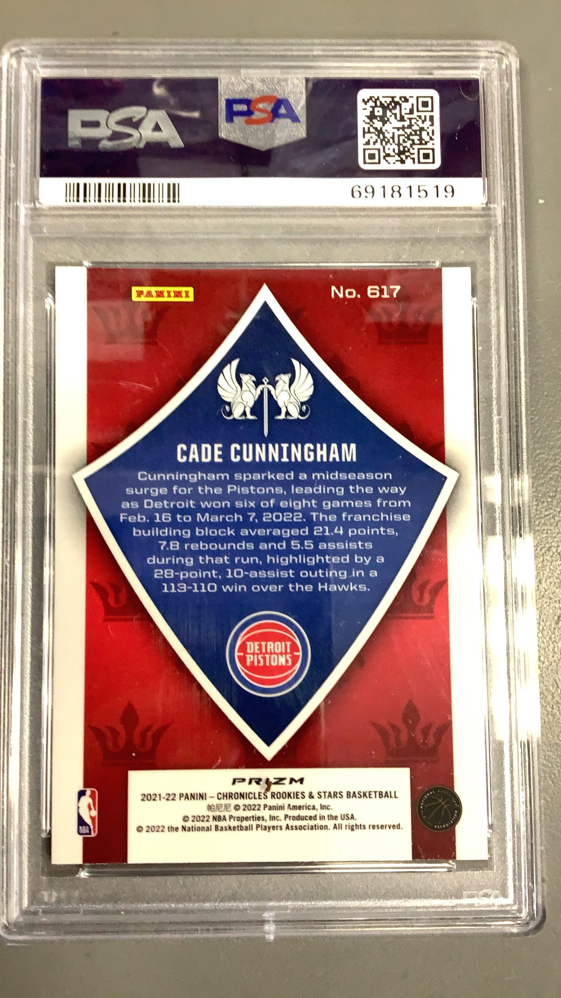 2021 Panini Chronicles 617 Cade Cunningham Silver PSA 10