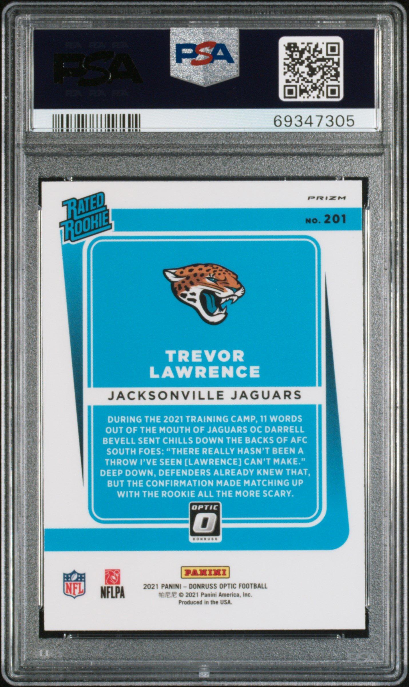 2021 Panini Donruss Optic 201 Trevor Lawrence PSA