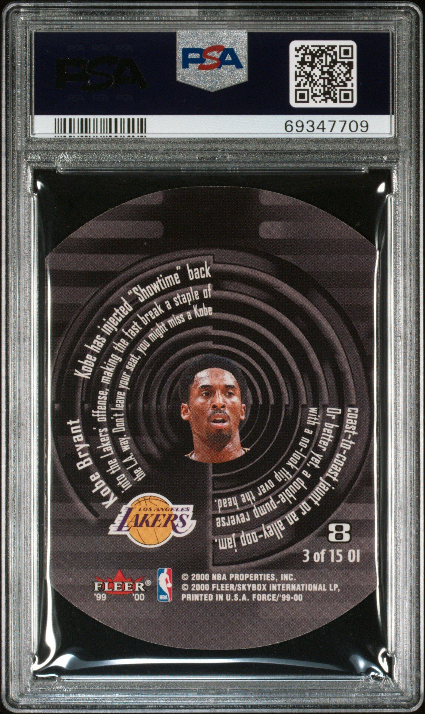 1999 Fleer Force Operation Invasion 3 Kobe Bryant PSA 8