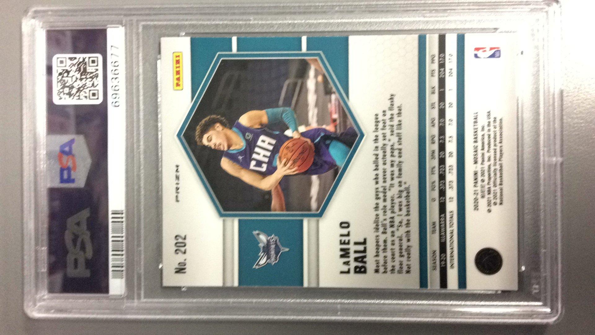 2020 Panini Mosaic 202 Lamelo Ball Camo Pink PSA