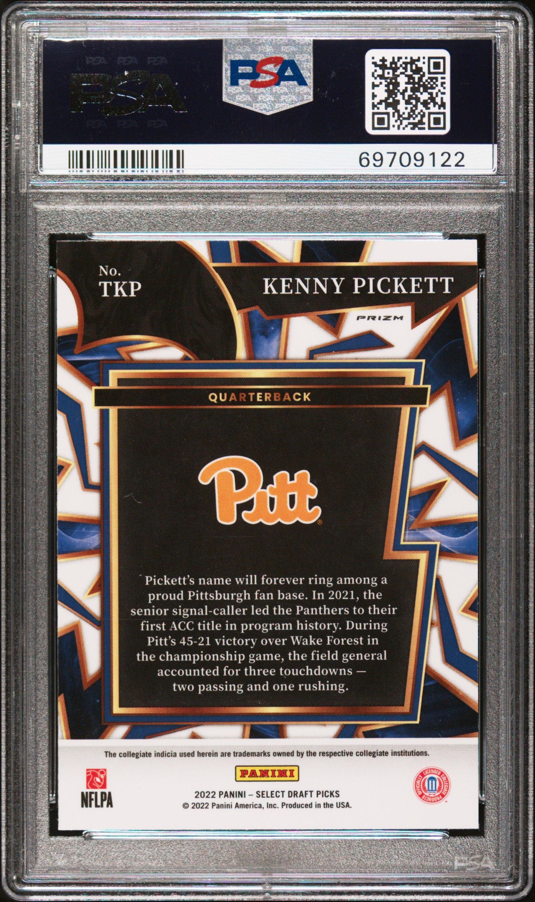 2022 Panini Select Draft Picks Turbocharged Tkp Kenny Pickett Silver Prizm PSA 9