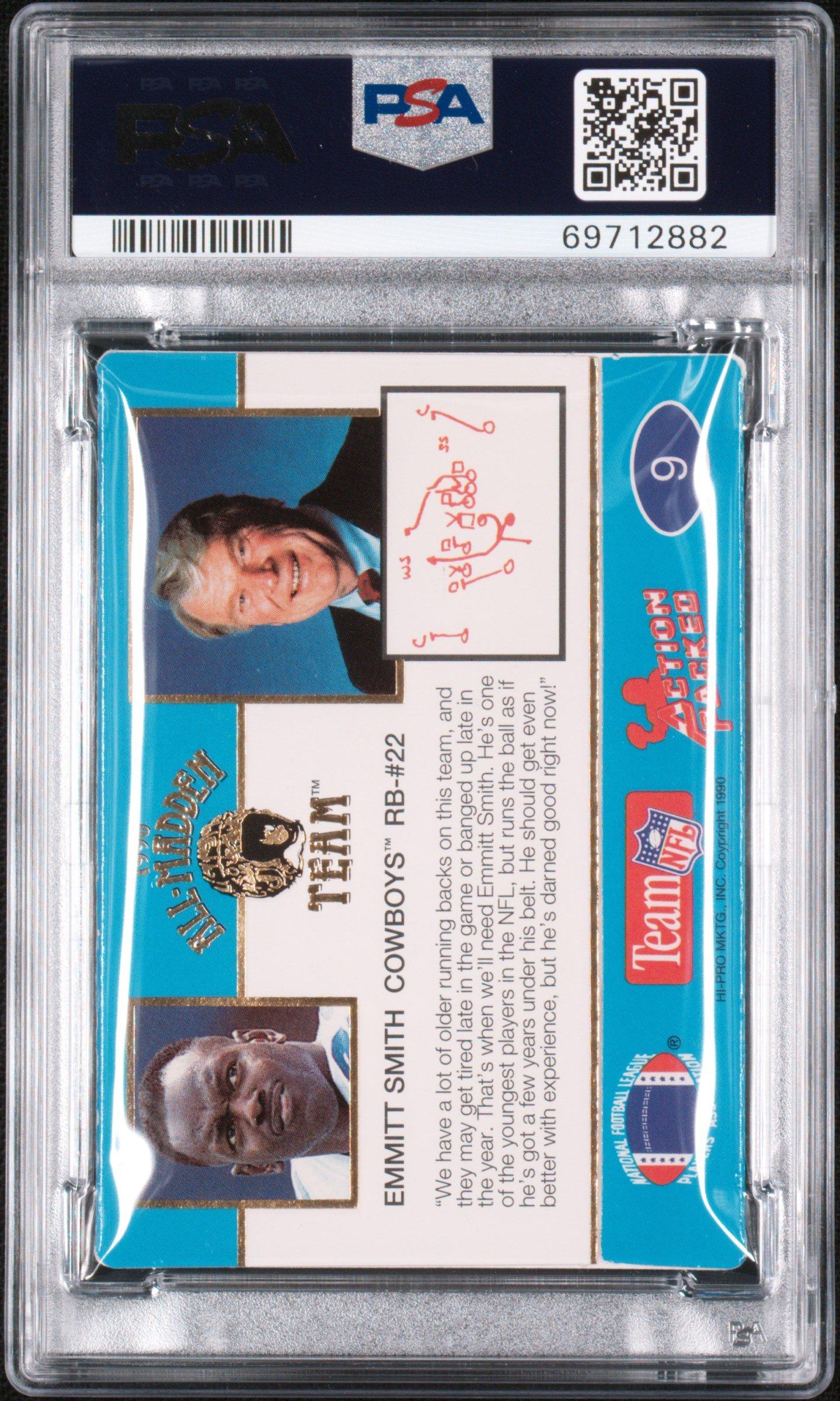 1990 Action Packed All-madden 9 Emmitt Smith PSA 8