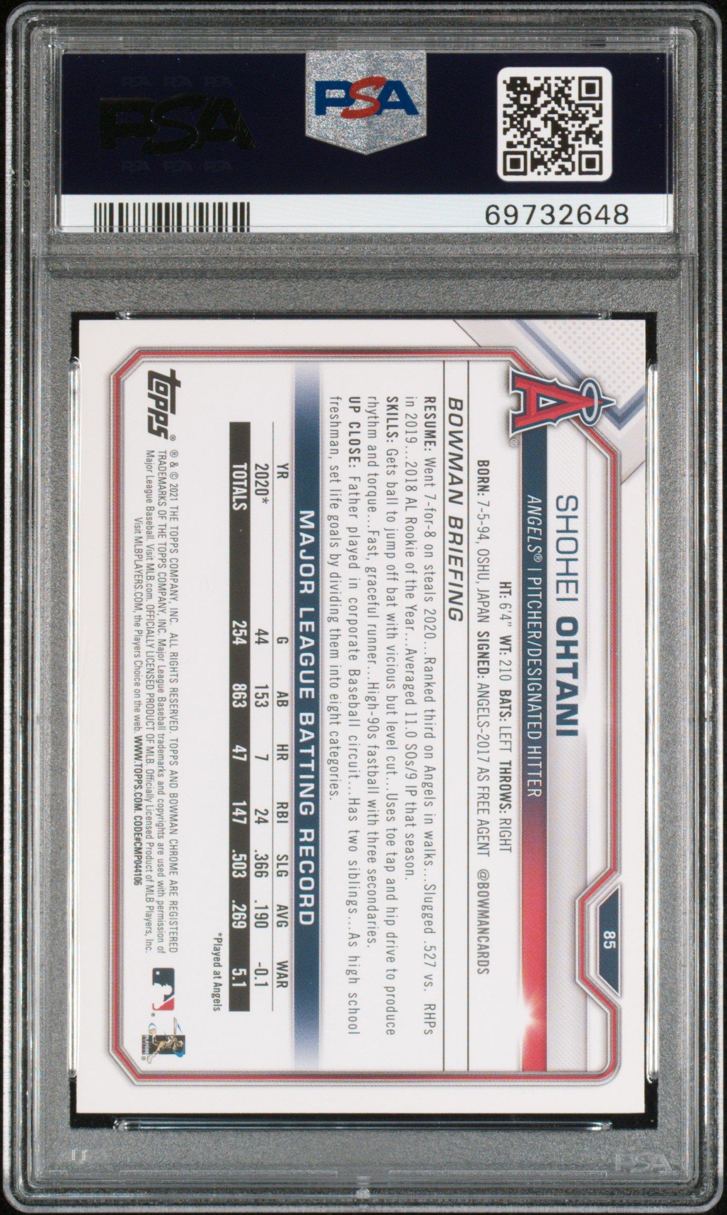 2021 Bowman 85 Shohei Ohtani PSA 9