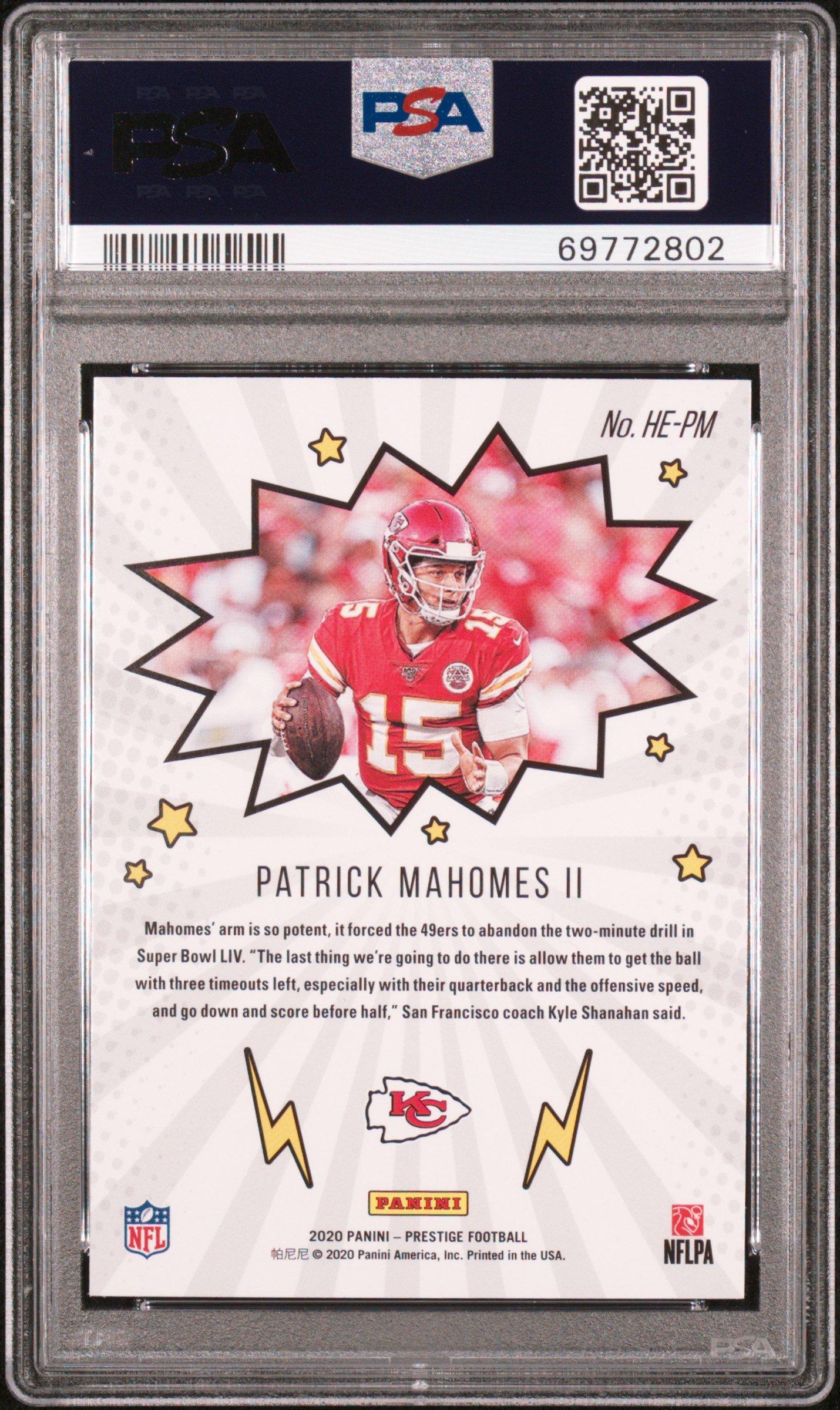2020 Panini Prestige Heroes Hepm Patrick Mahomes Ii PSA 10 Graded