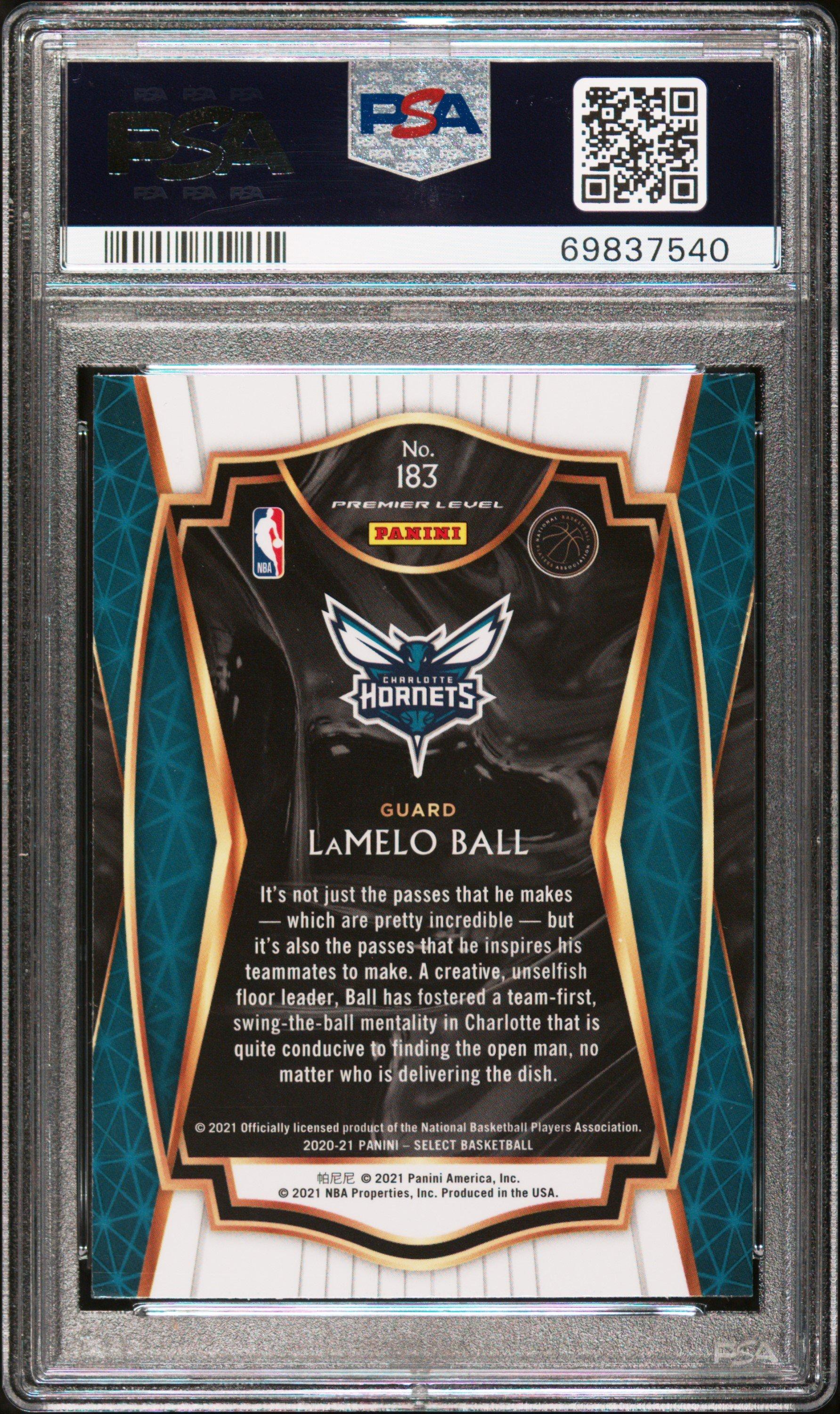 2020 Panini Select Lamelo Ball Blue Retail PSA 10
